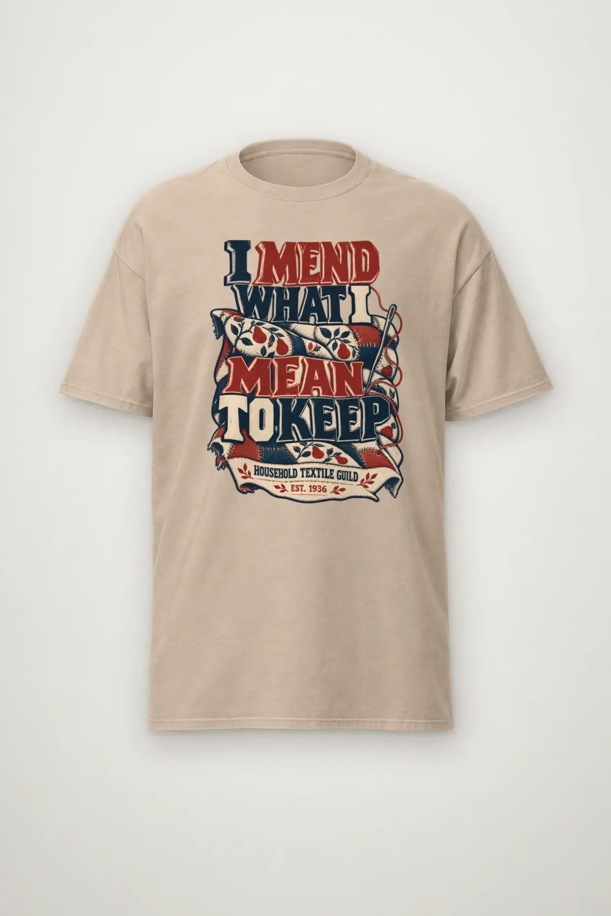 "I Mend What I Mean to Keep" Heavyweight Unisex Crewneck T-shirt