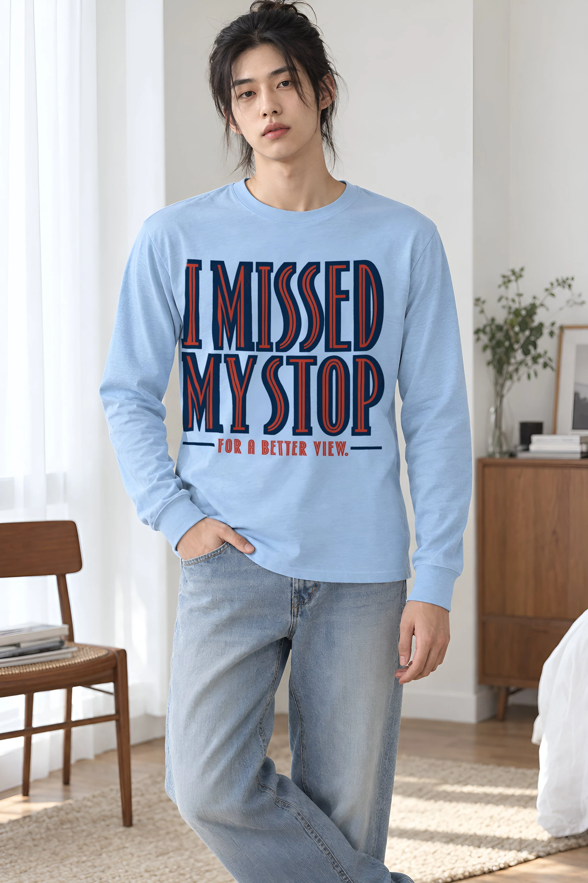 "I Missed My Stop For A Better View" Unisex Longsleeve T-shirt