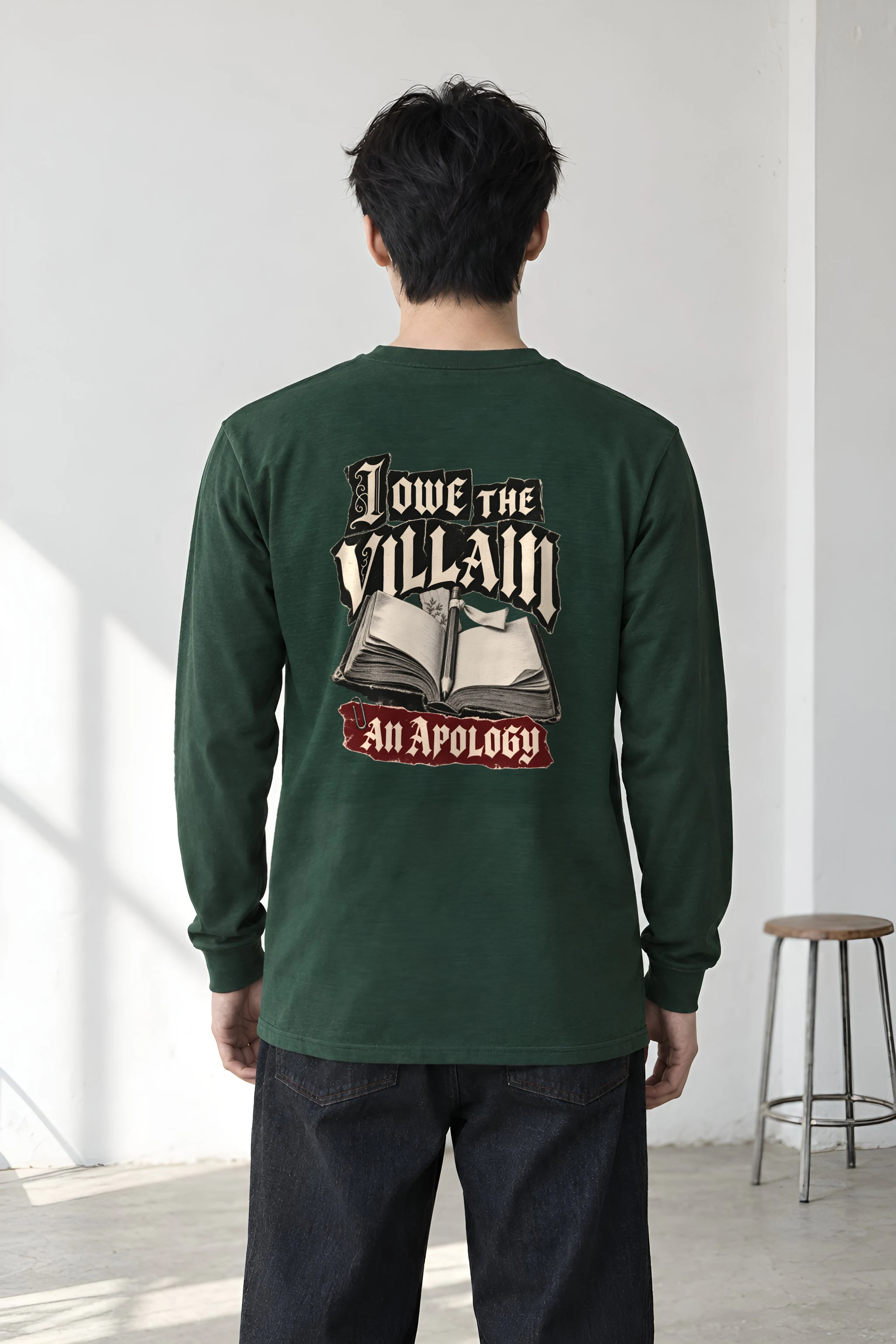 "I Owe The Villain An Apology" Unisex Longsleeve T-shirt