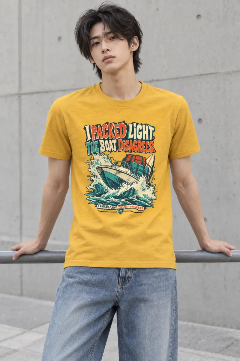 “I Packed Light The Boat Disagrees” Heavyweight Unisex Crewneck T-shirt