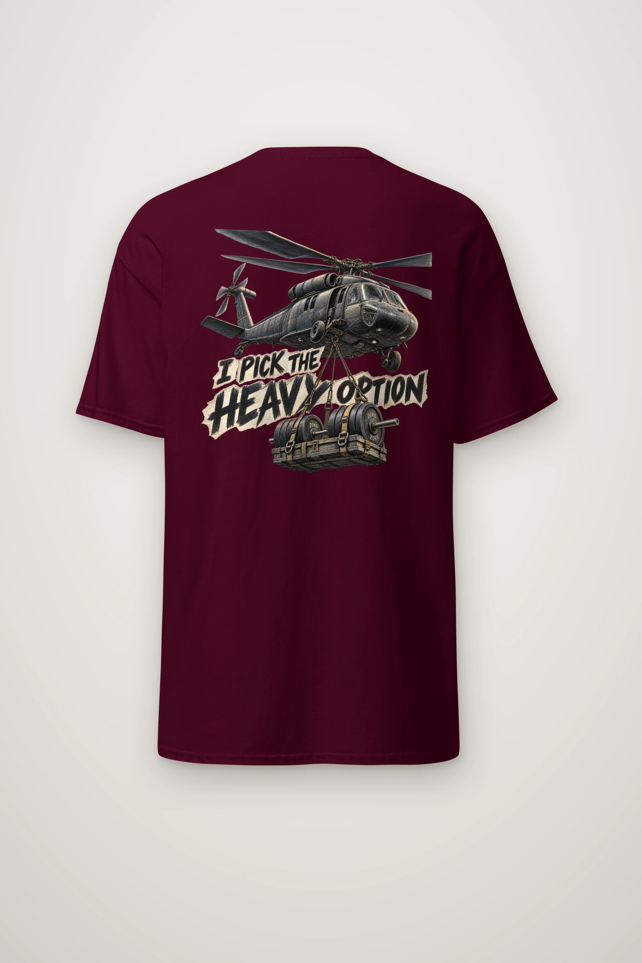 "I Pick the Heavy Option" Heavyweight Unisex Crewneck T-shirt