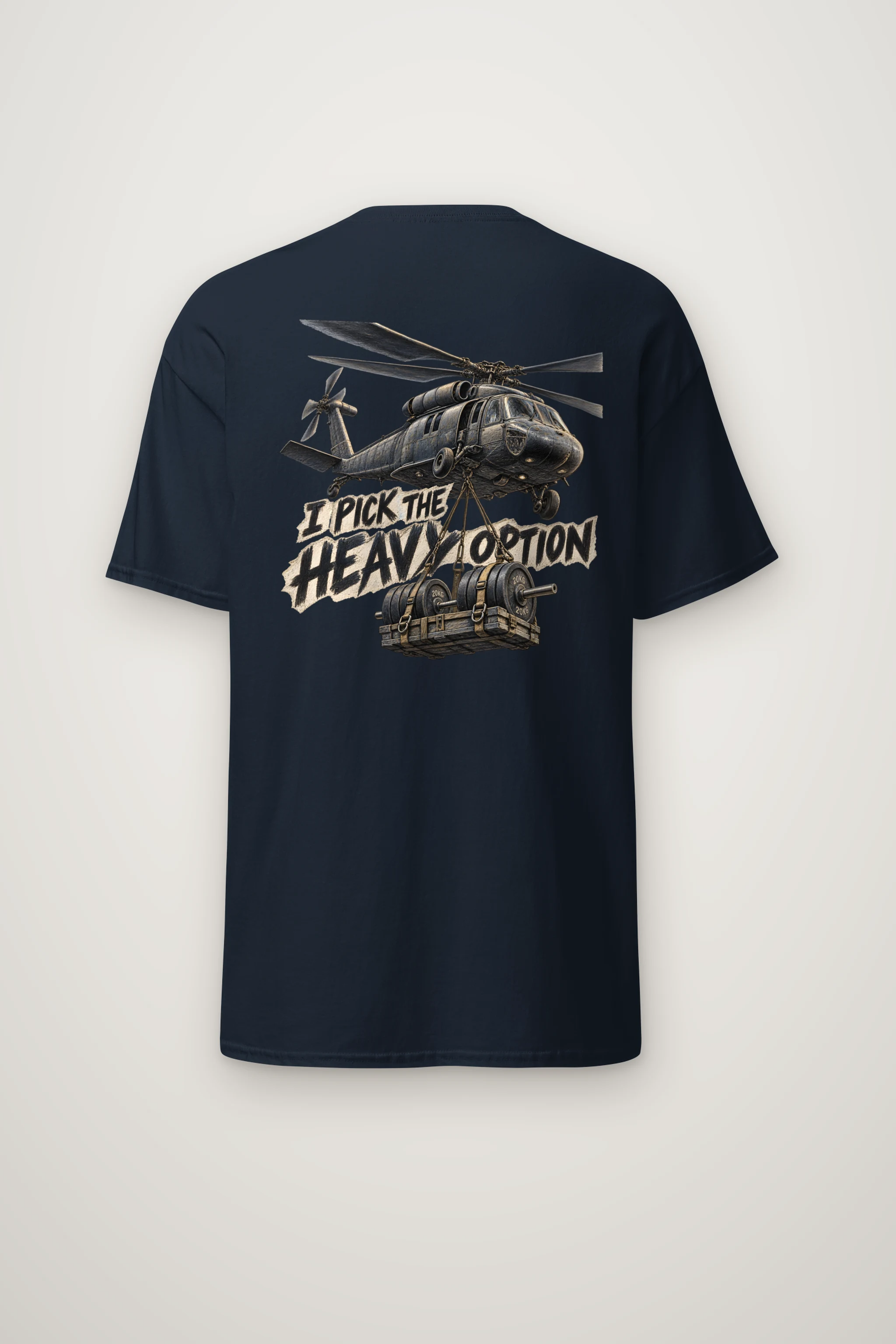 "I Pick the Heavy Option" Heavyweight Unisex Crewneck T-shirt