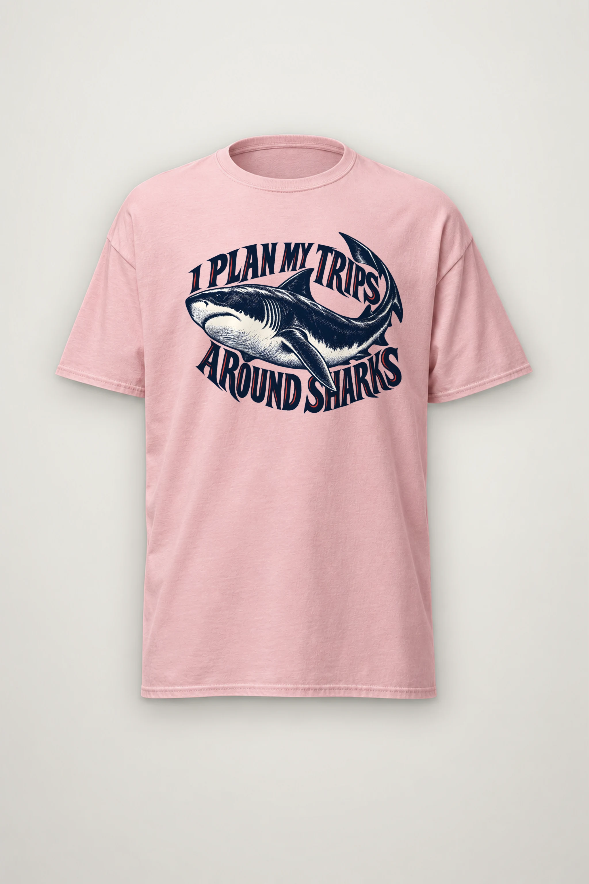 "I Plan My Trips Around Sharks" Heavyweight Unisex Crewneck T-shirt