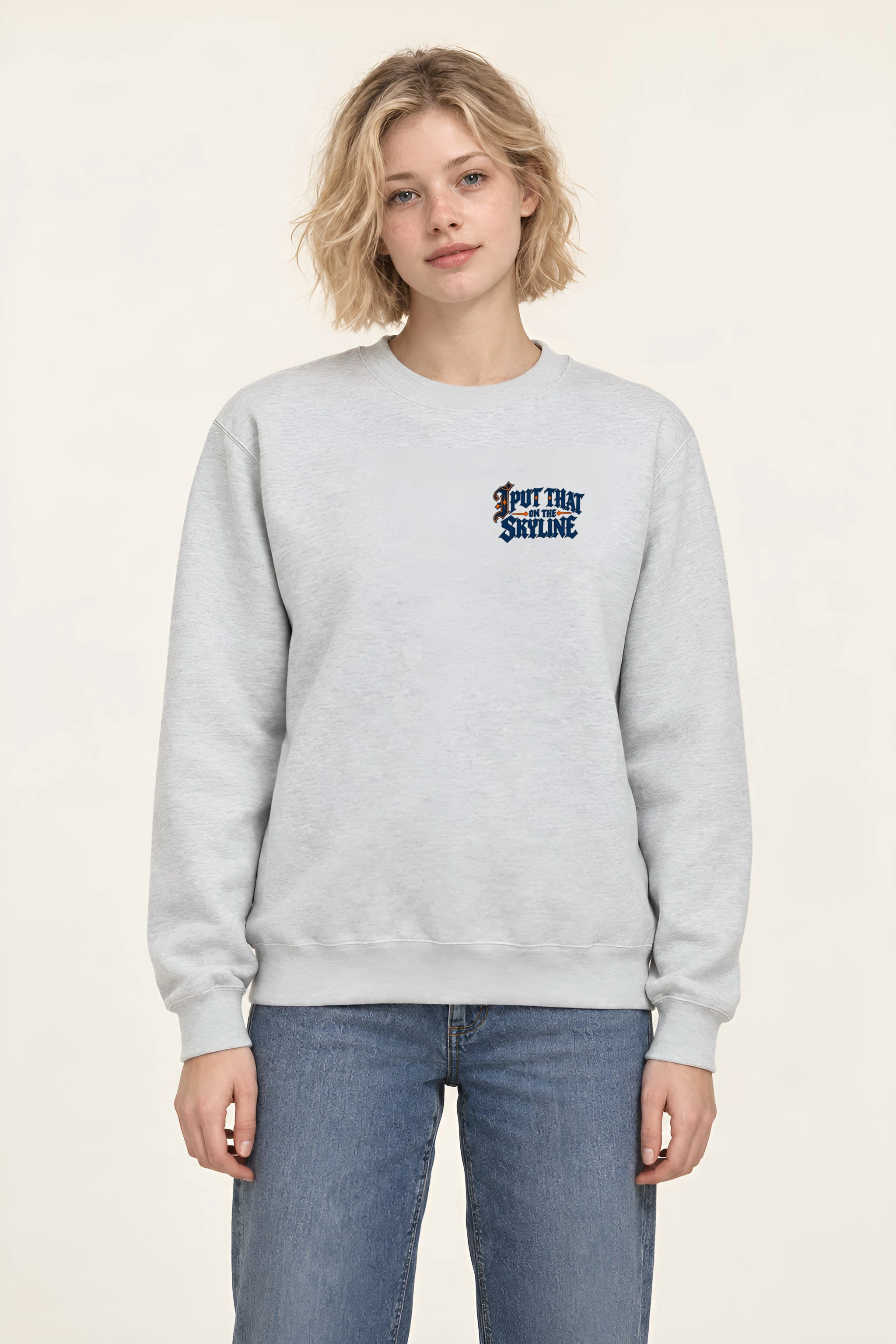 "I Put That on the Skyline" Heavy Blend Unisex Crewneck Sweatshirt