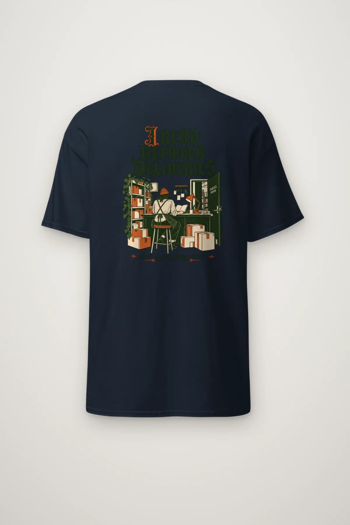 "I Read Between Deliveries" Heavyweight Unisex Crewneck T-shirt
