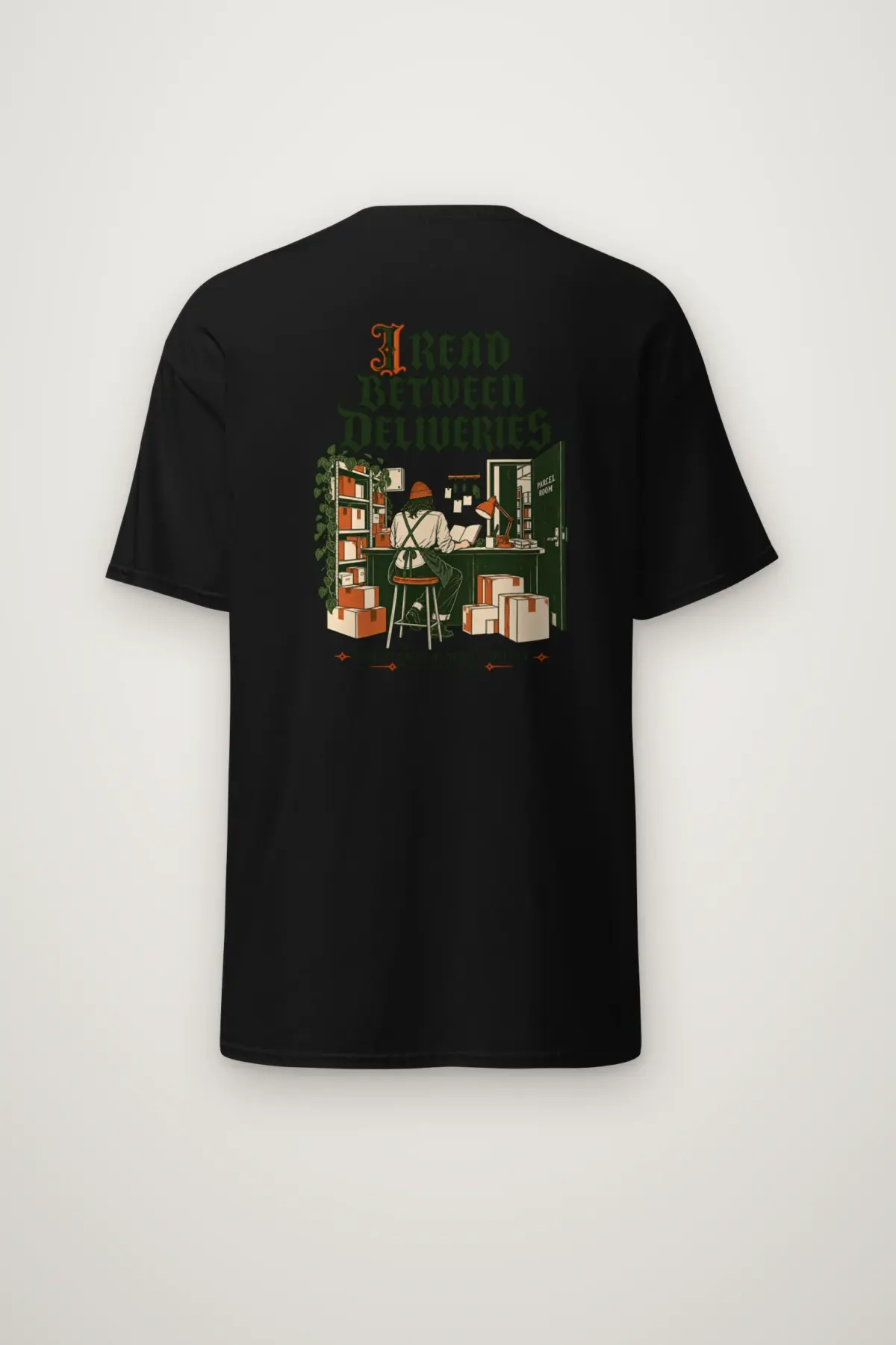 "I Read Between Deliveries" Heavyweight Unisex Crewneck T-shirt