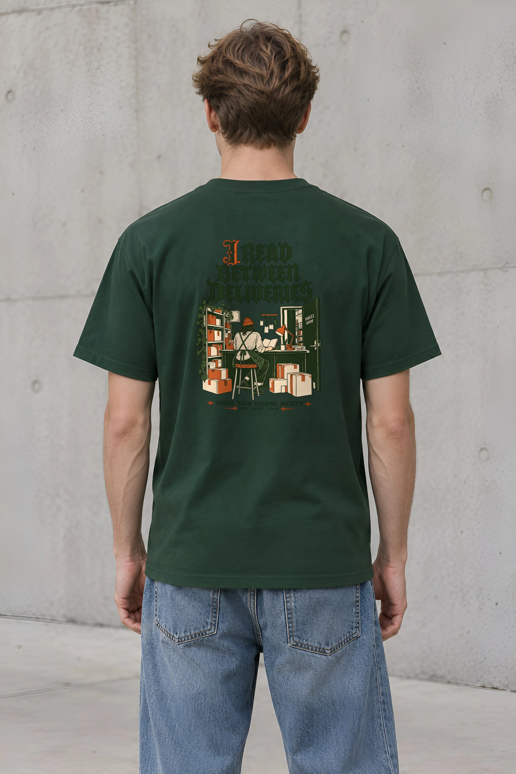 "I Read Between Deliveries" Heavyweight Unisex Crewneck T-shirt