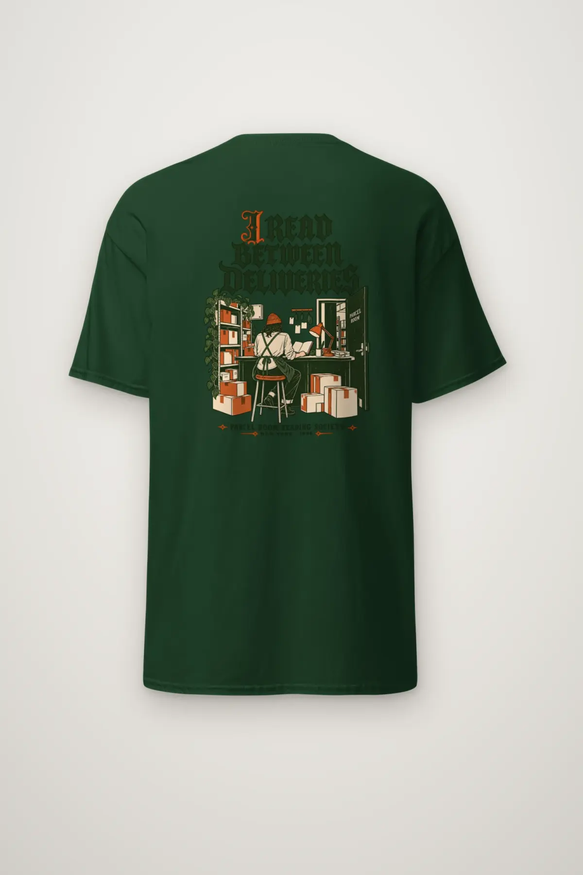 "I Read Between Deliveries" Heavyweight Unisex Crewneck T-shirt