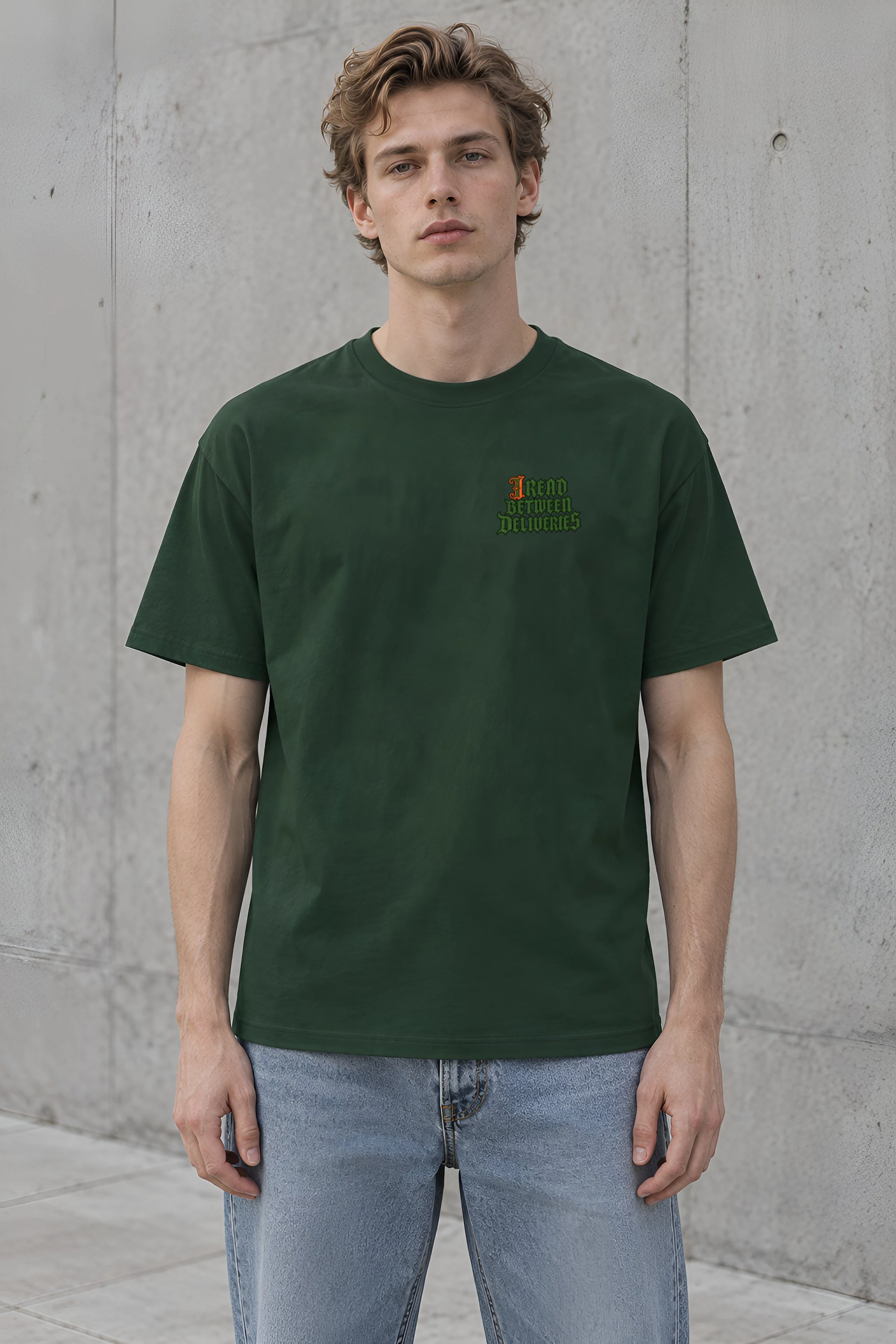 "I Read Between Deliveries" Heavyweight Unisex Crewneck T-shirt