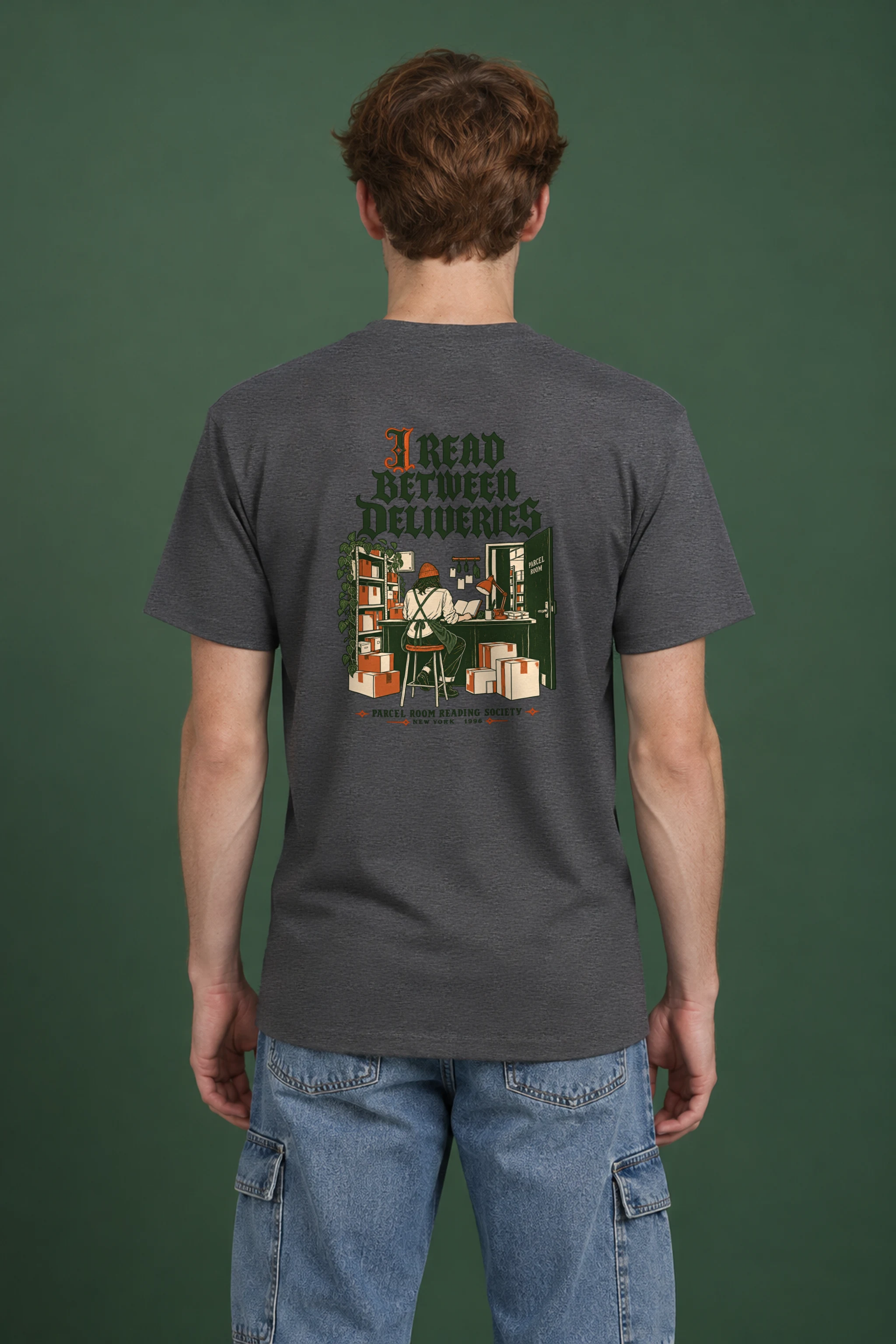 "I Read Between Deliveries" Heavyweight Unisex Crewneck T-shirt