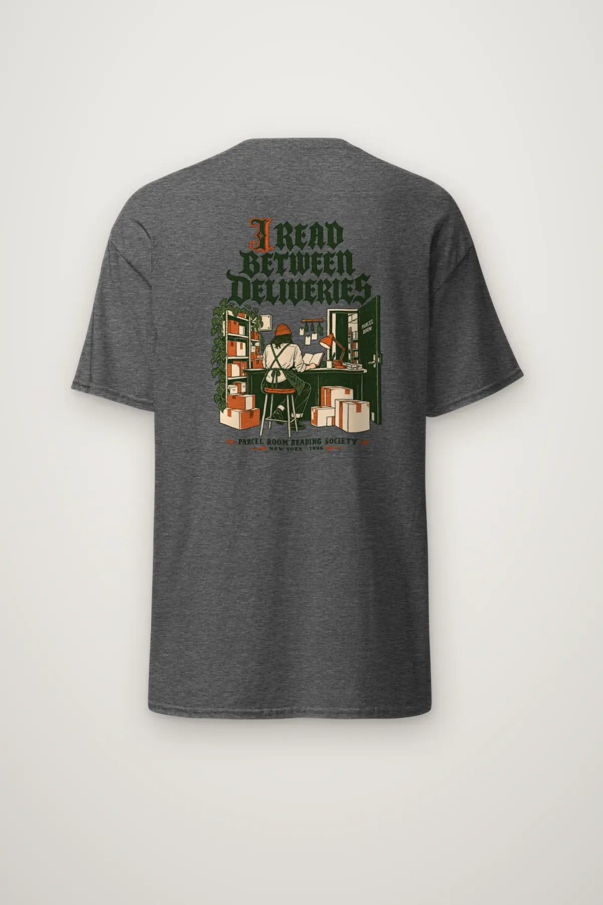 "I Read Between Deliveries" Heavyweight Unisex Crewneck T-shirt