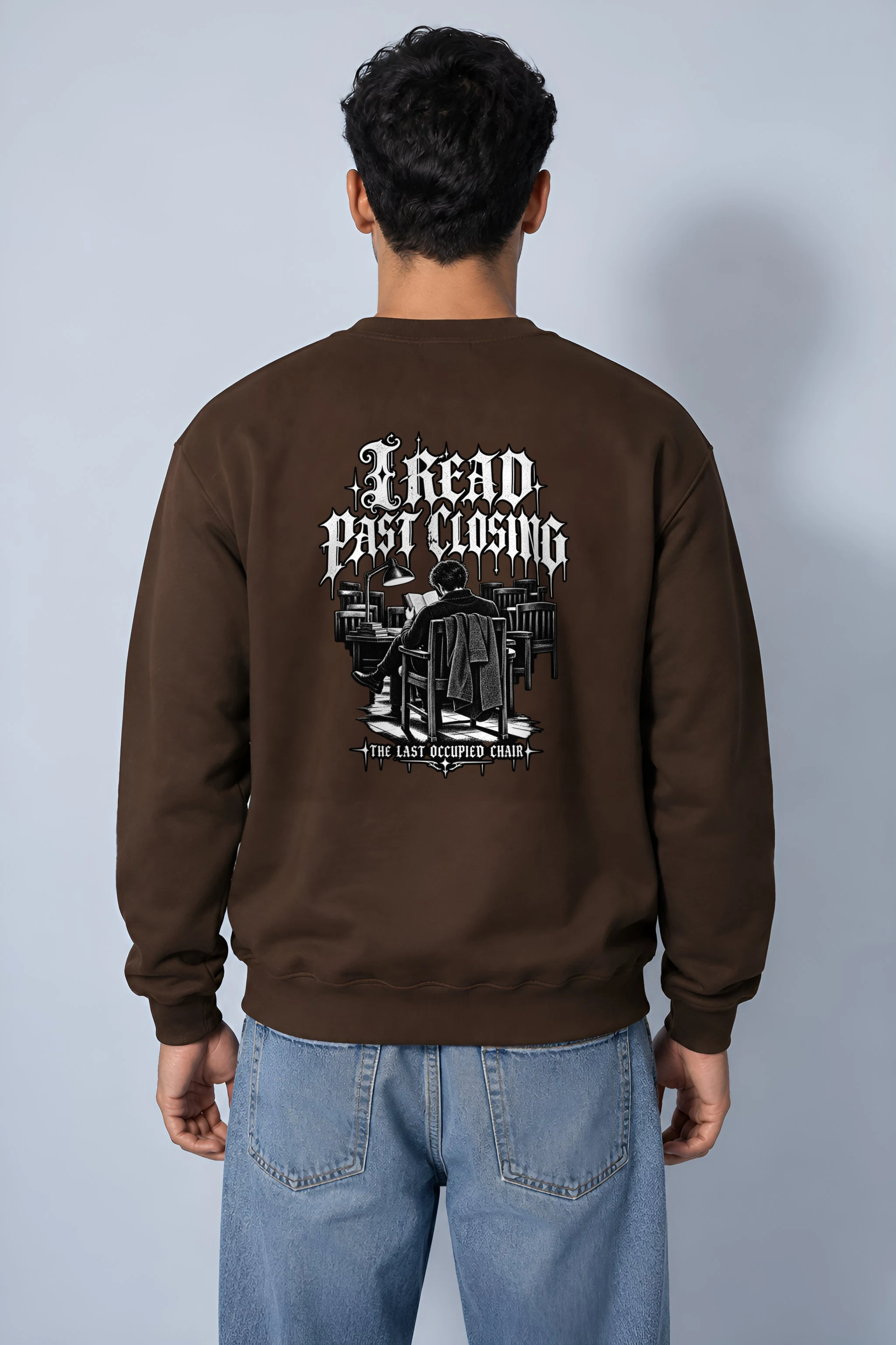 "I Read Past Closing" Heavy Blend Unisex Crewneck Sweatshirt