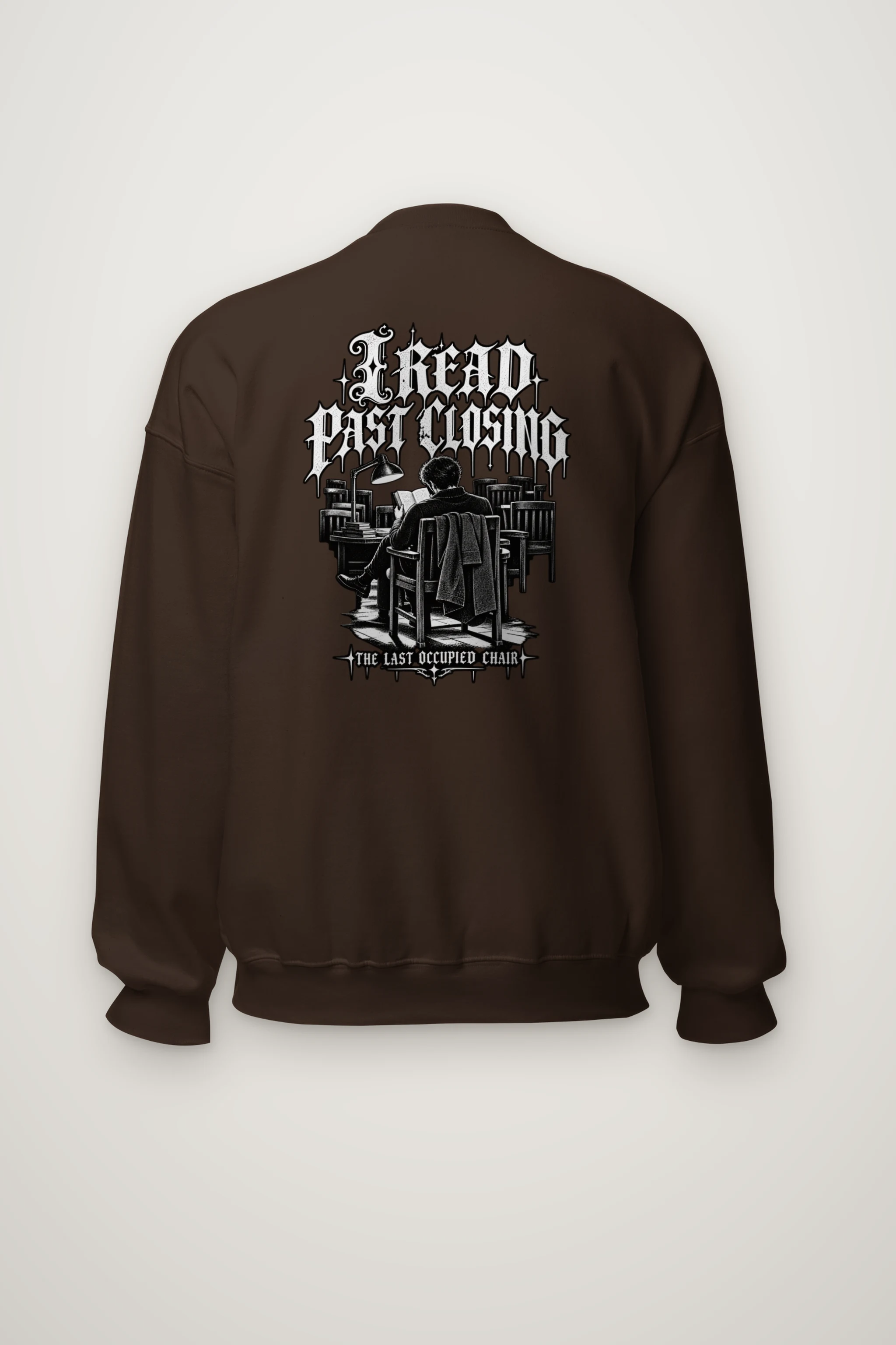 "I Read Past Closing" Heavy Blend Unisex Crewneck Sweatshirt