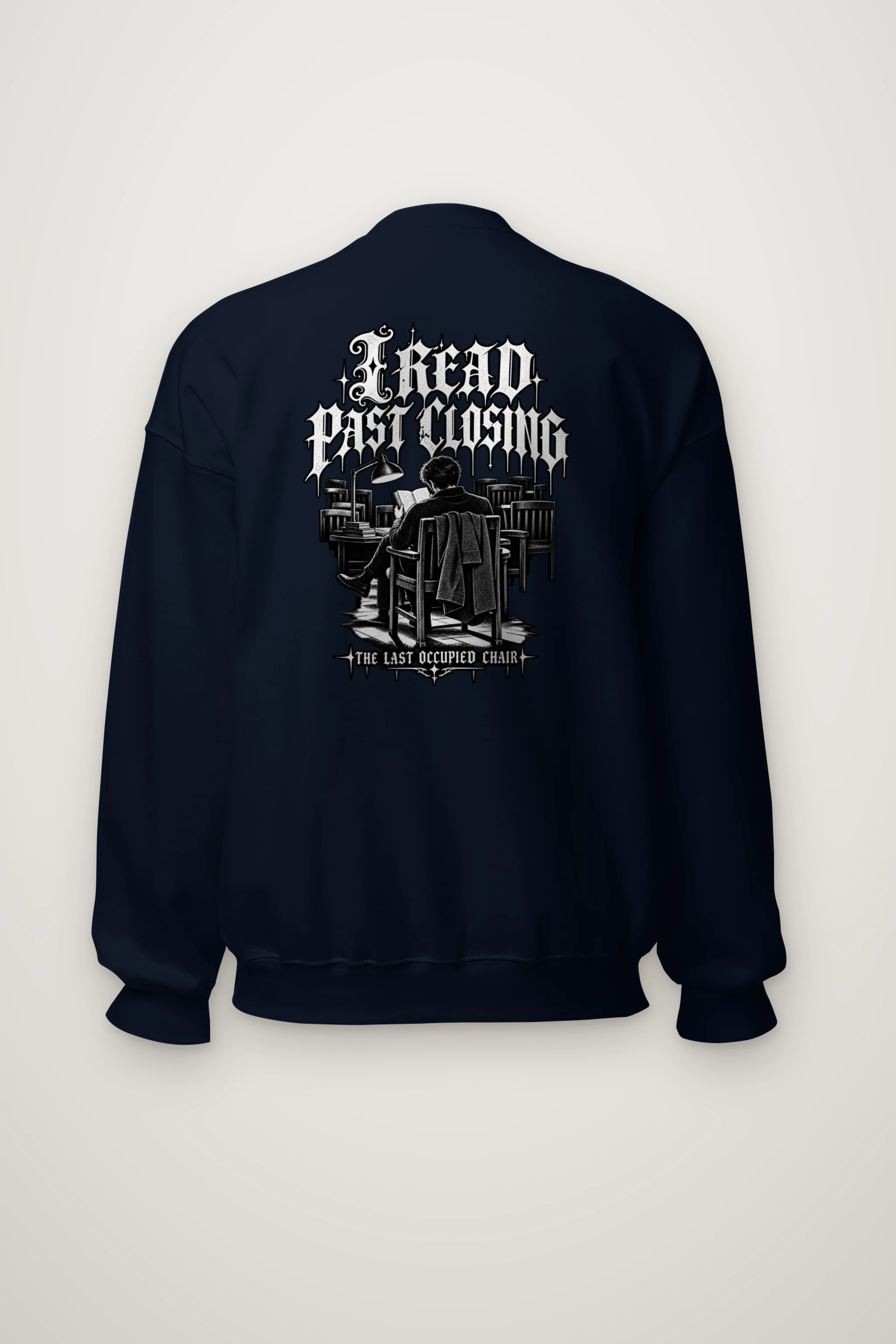 "I Read Past Closing" Heavy Blend Unisex Crewneck Sweatshirt