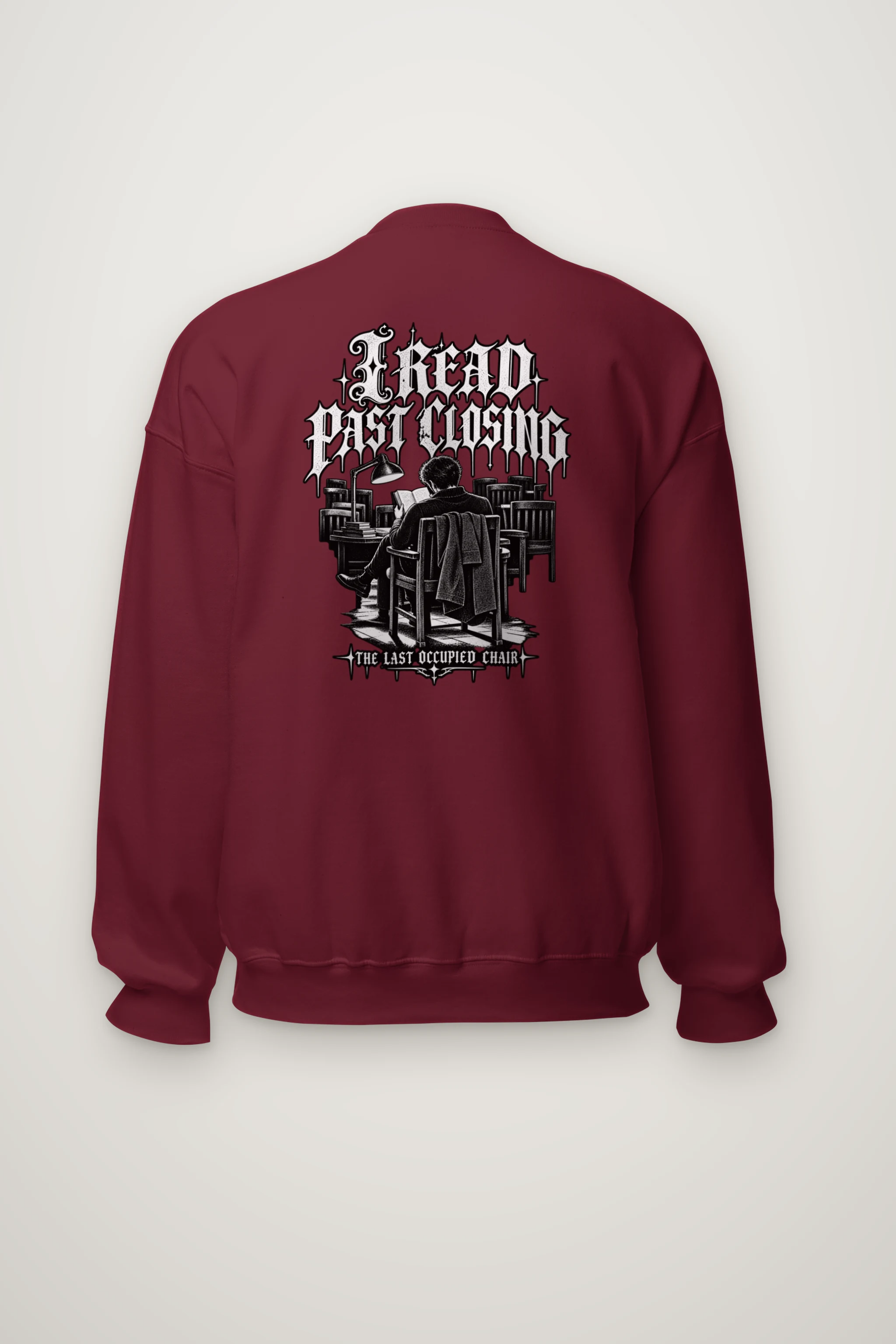 "I Read Past Closing" Heavy Blend Unisex Crewneck Sweatshirt