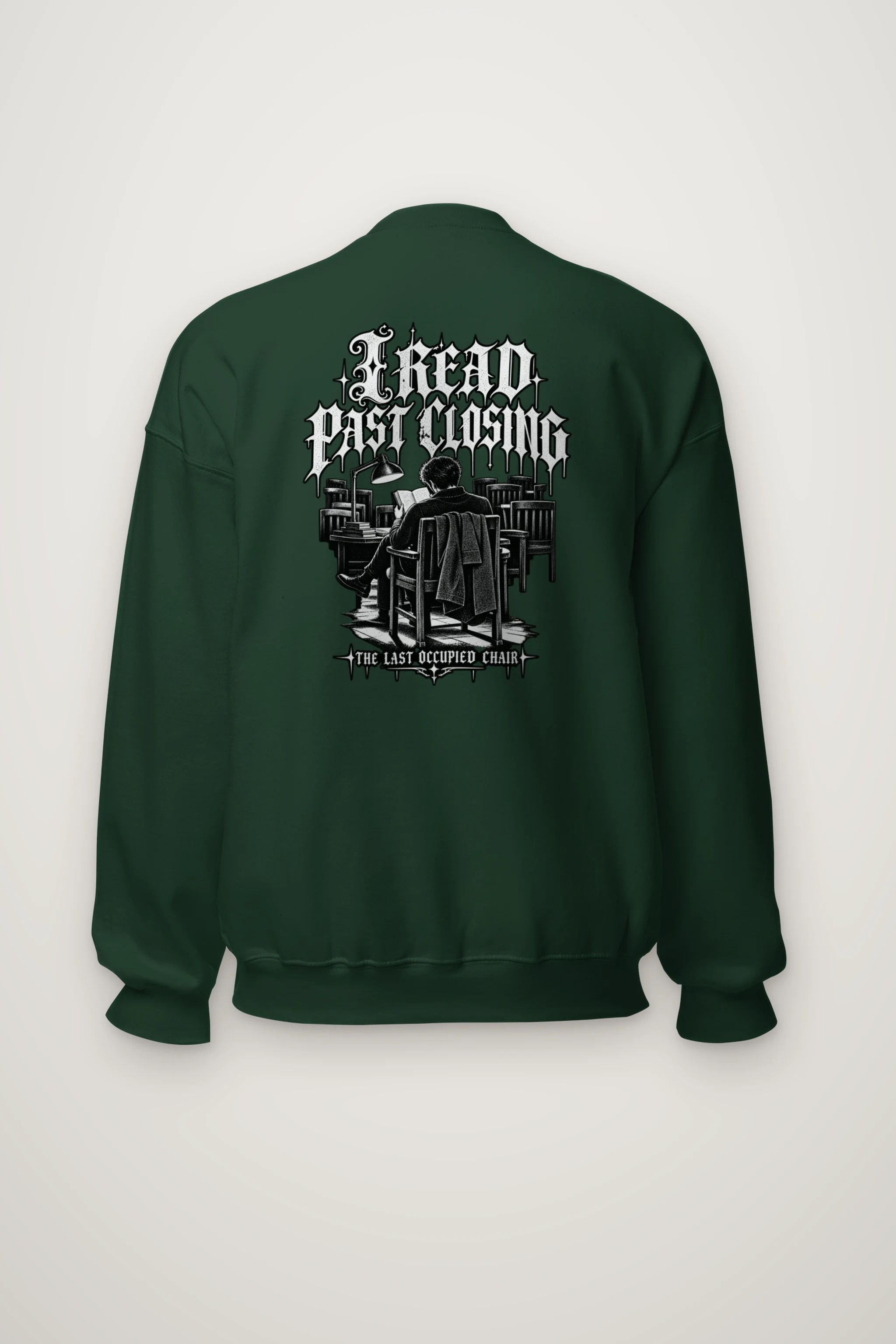 "I Read Past Closing" Heavy Blend Unisex Crewneck Sweatshirt