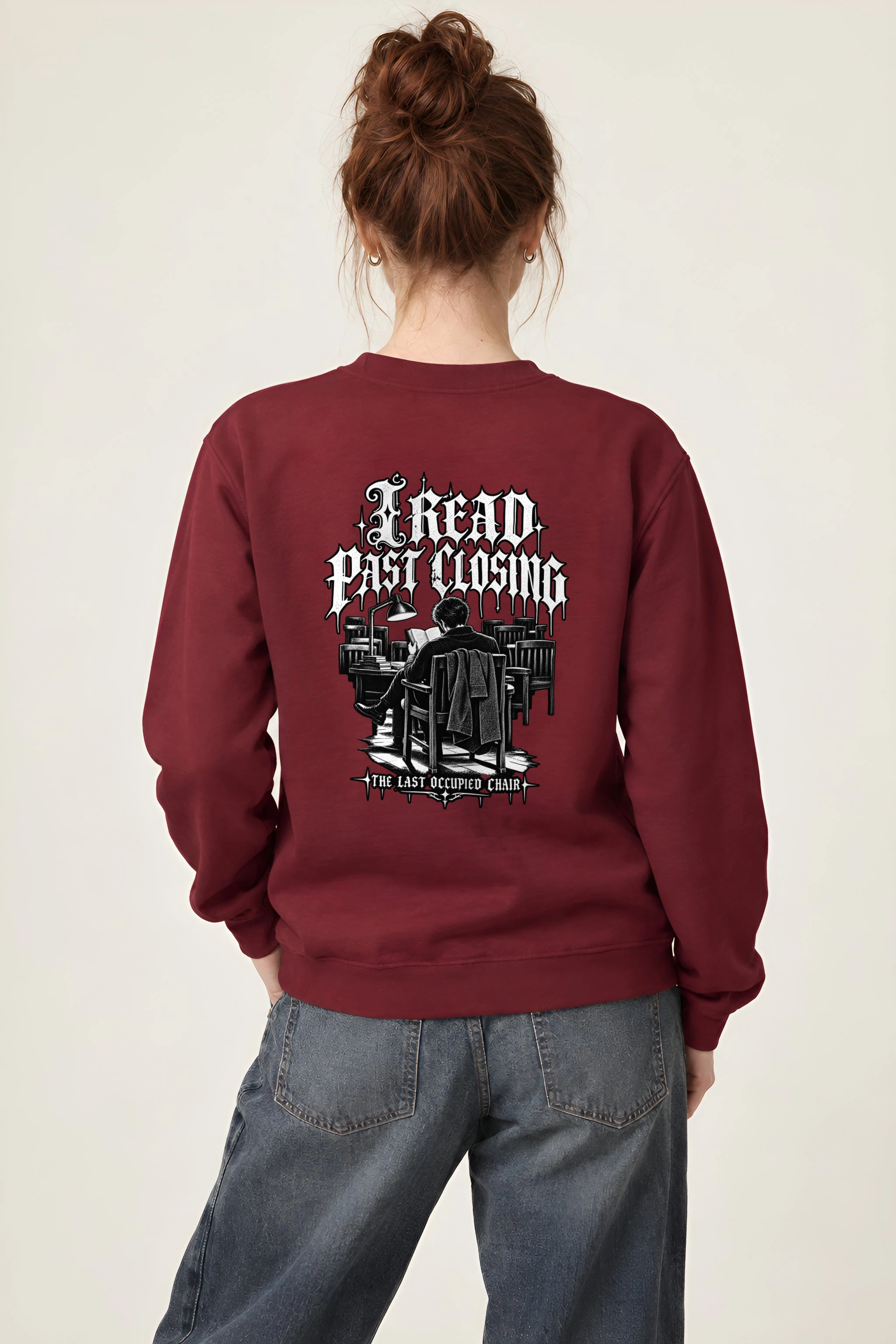 "I Read Past Closing" Heavy Blend Unisex Crewneck Sweatshirt