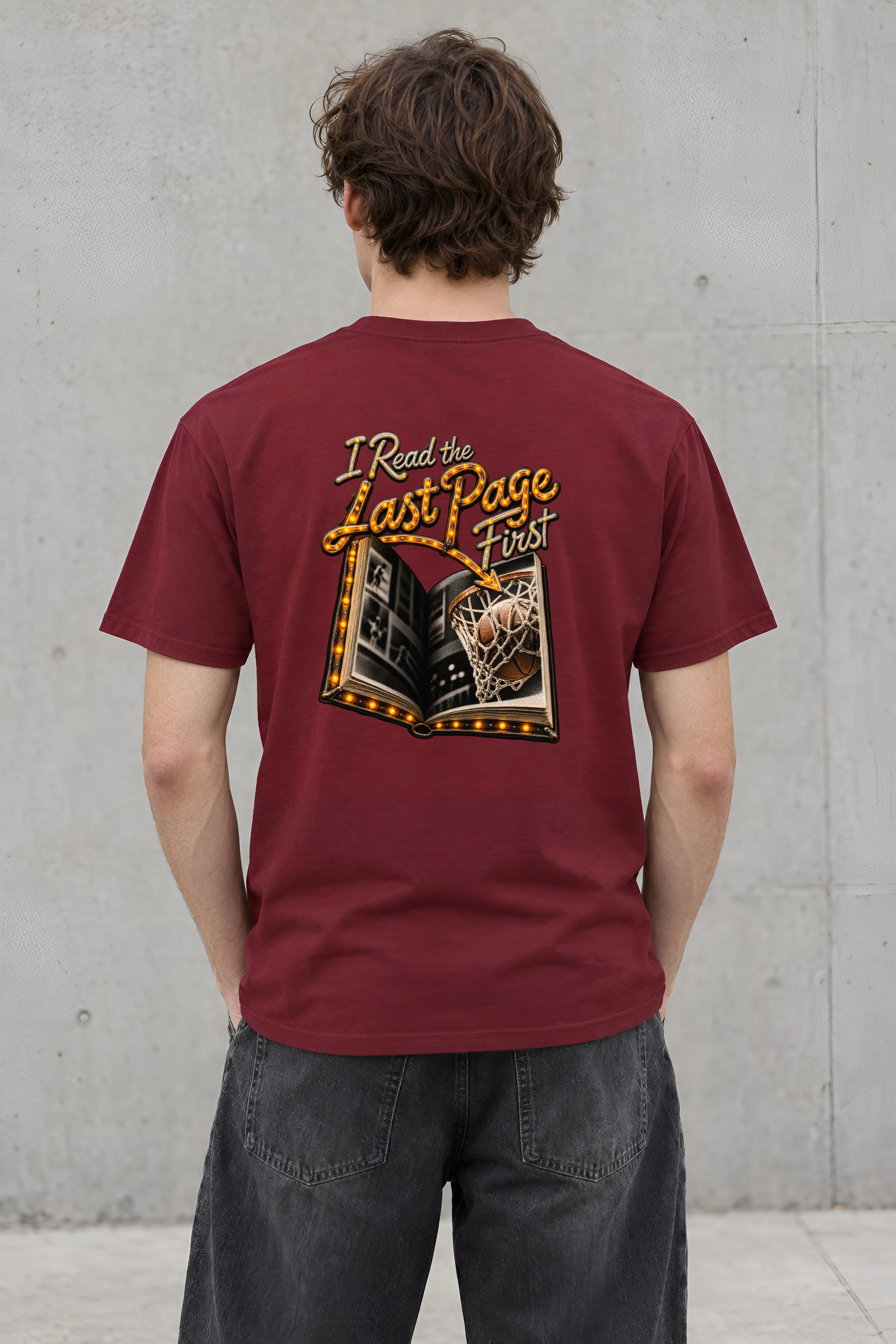 "I Read the Last Page First" Heavyweight Unisex Crewneck T-shirt