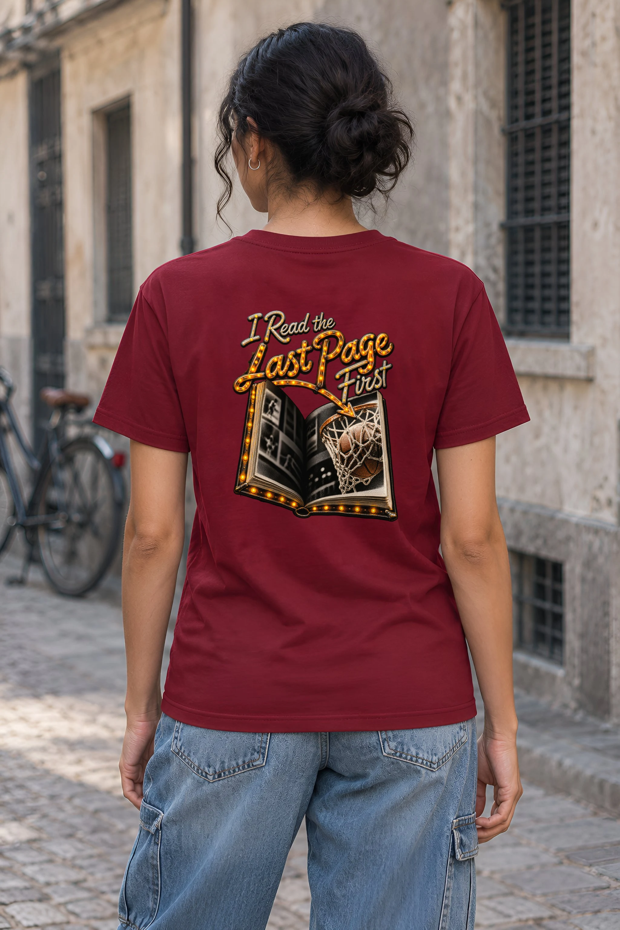 "I Read the Last Page First" Heavyweight Unisex Crewneck T-shirt