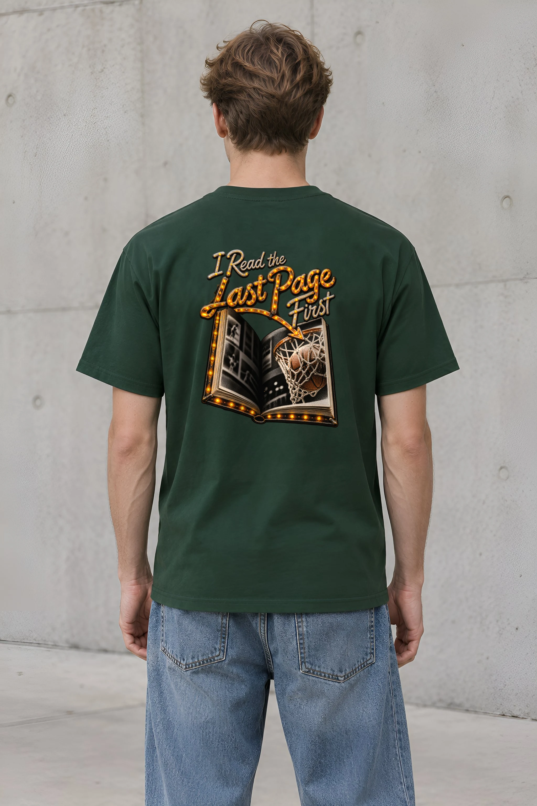 "I Read the Last Page First" Heavyweight Unisex Crewneck T-shirt