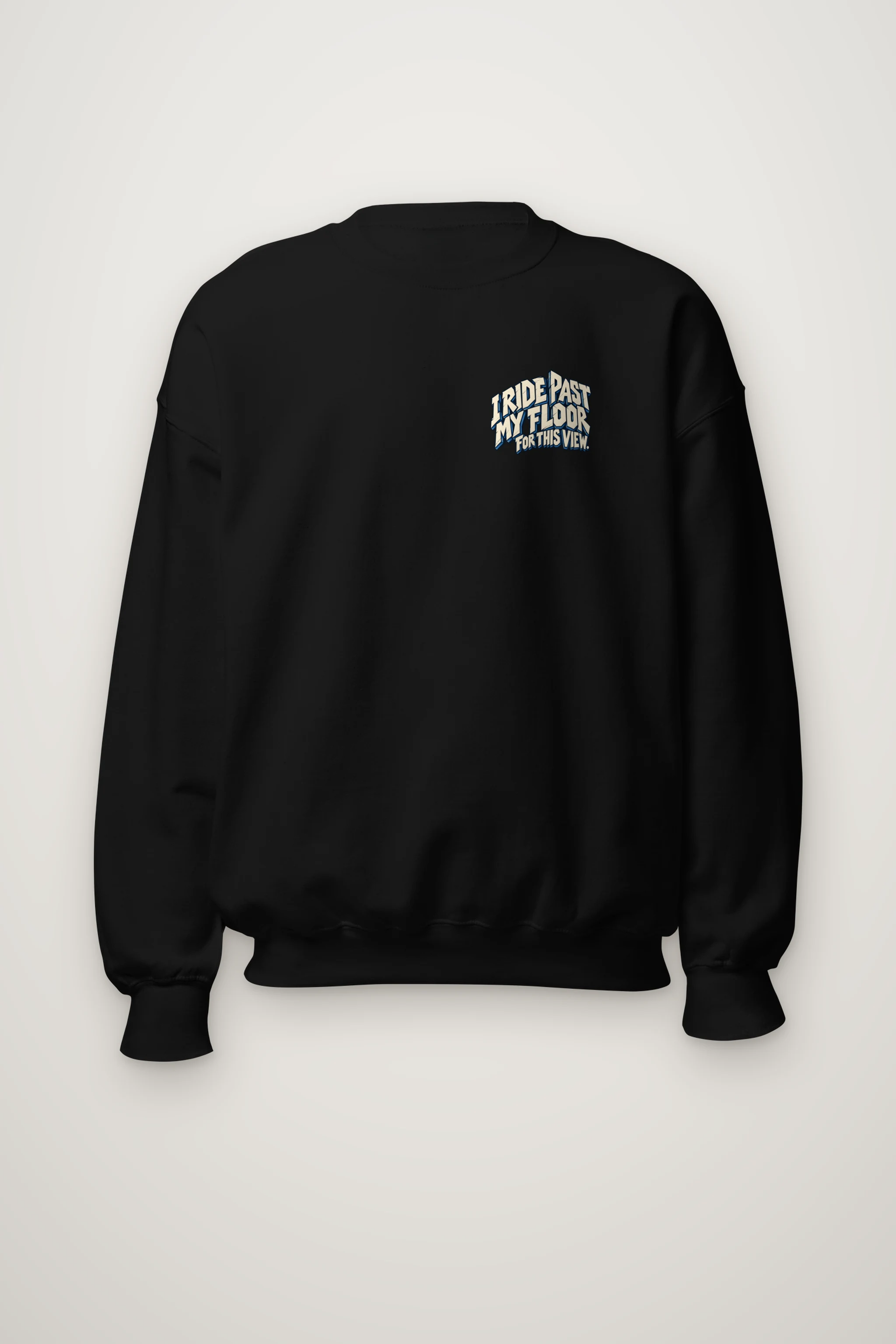 "I Ride Past My Floor" Heavy Blend Unisex Crewneck Sweatshirt