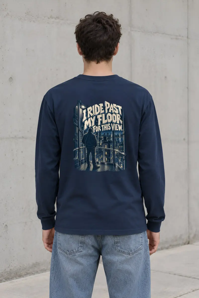 “I Ride Past My Floor” Unisex Longsleeve T-shirt