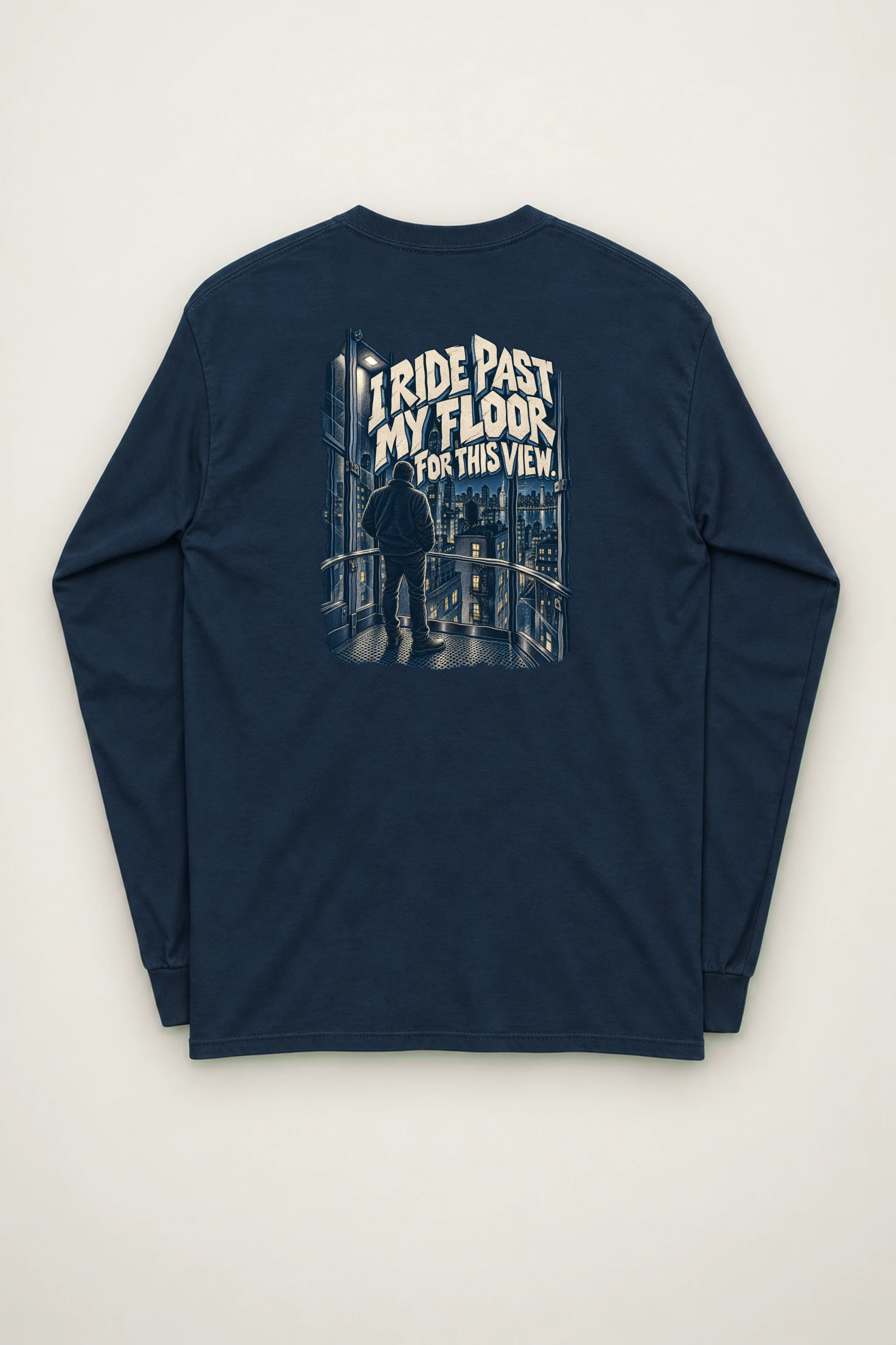 "I Ride Past My Floor" Unisex Longsleeve T-shirt