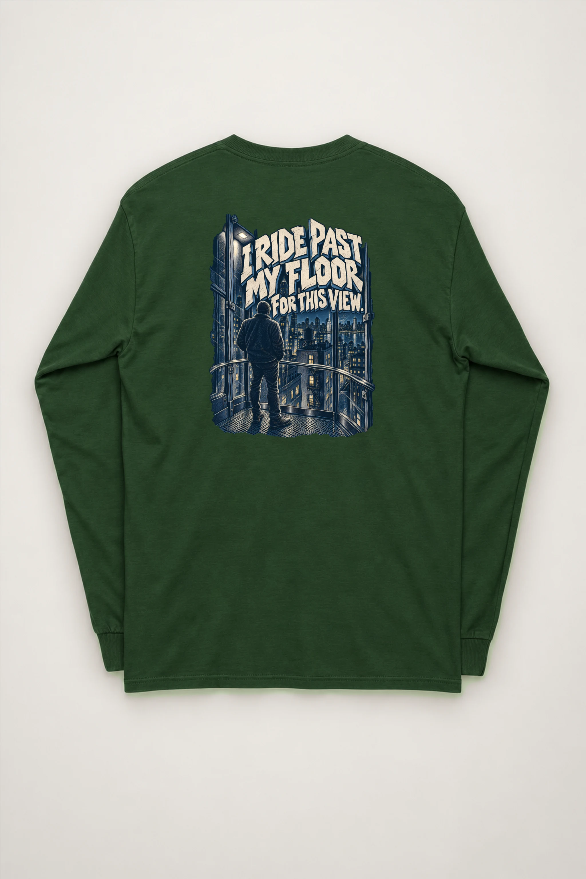 "I Ride Past My Floor" Unisex Longsleeve T-shirt