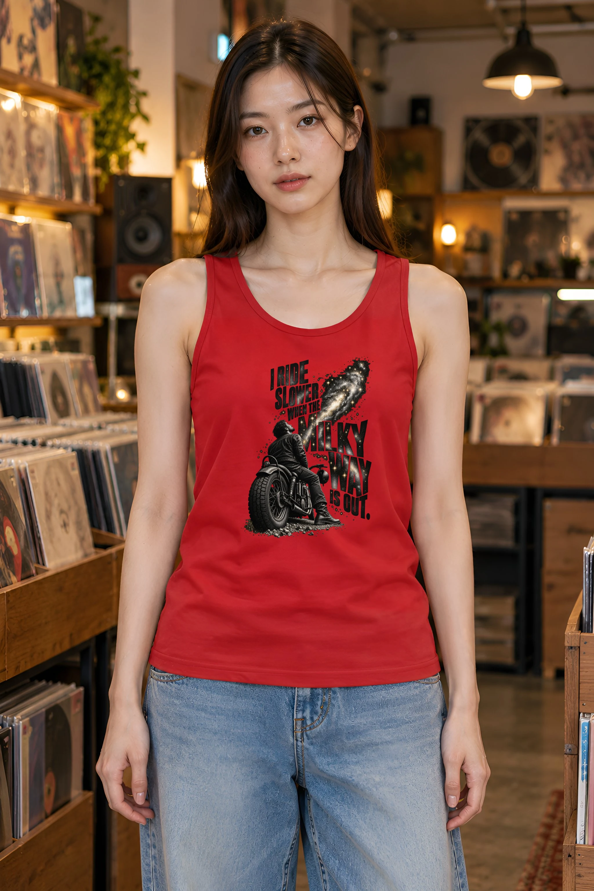 "I Ride Slower Milky Way" Unisex Jersey Tank