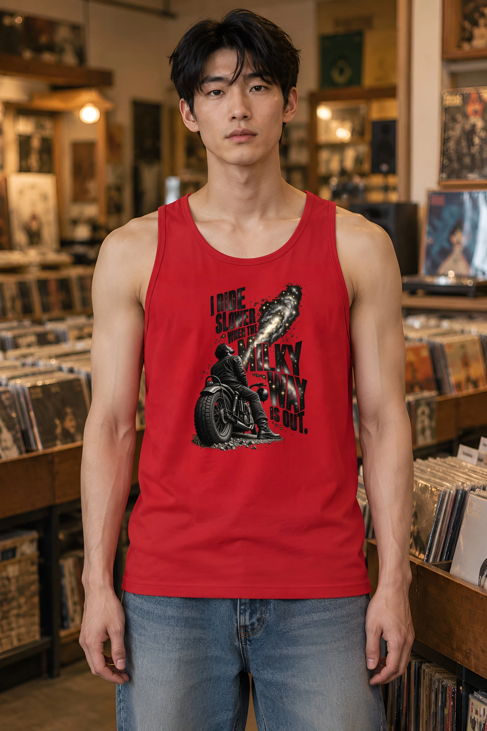 "I Ride Slower Milky Way" Unisex Jersey Tank