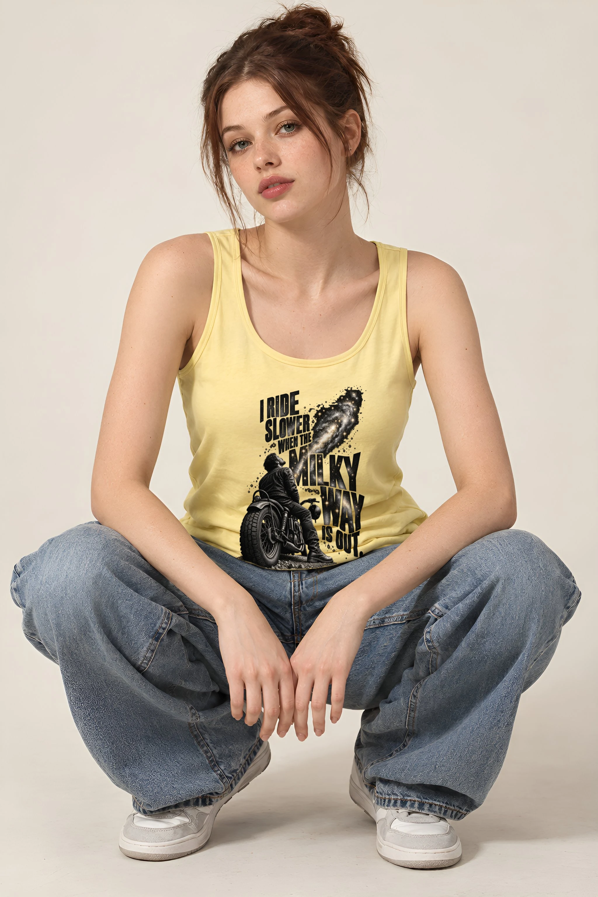"I Ride Slower Milky Way" Unisex Jersey Tank