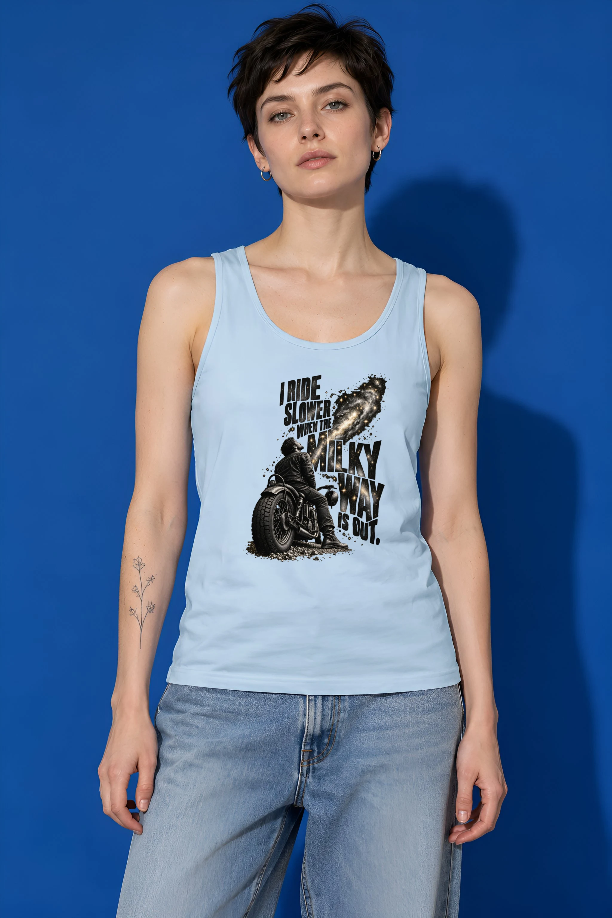 "I Ride Slower Milky Way" Unisex Jersey Tank