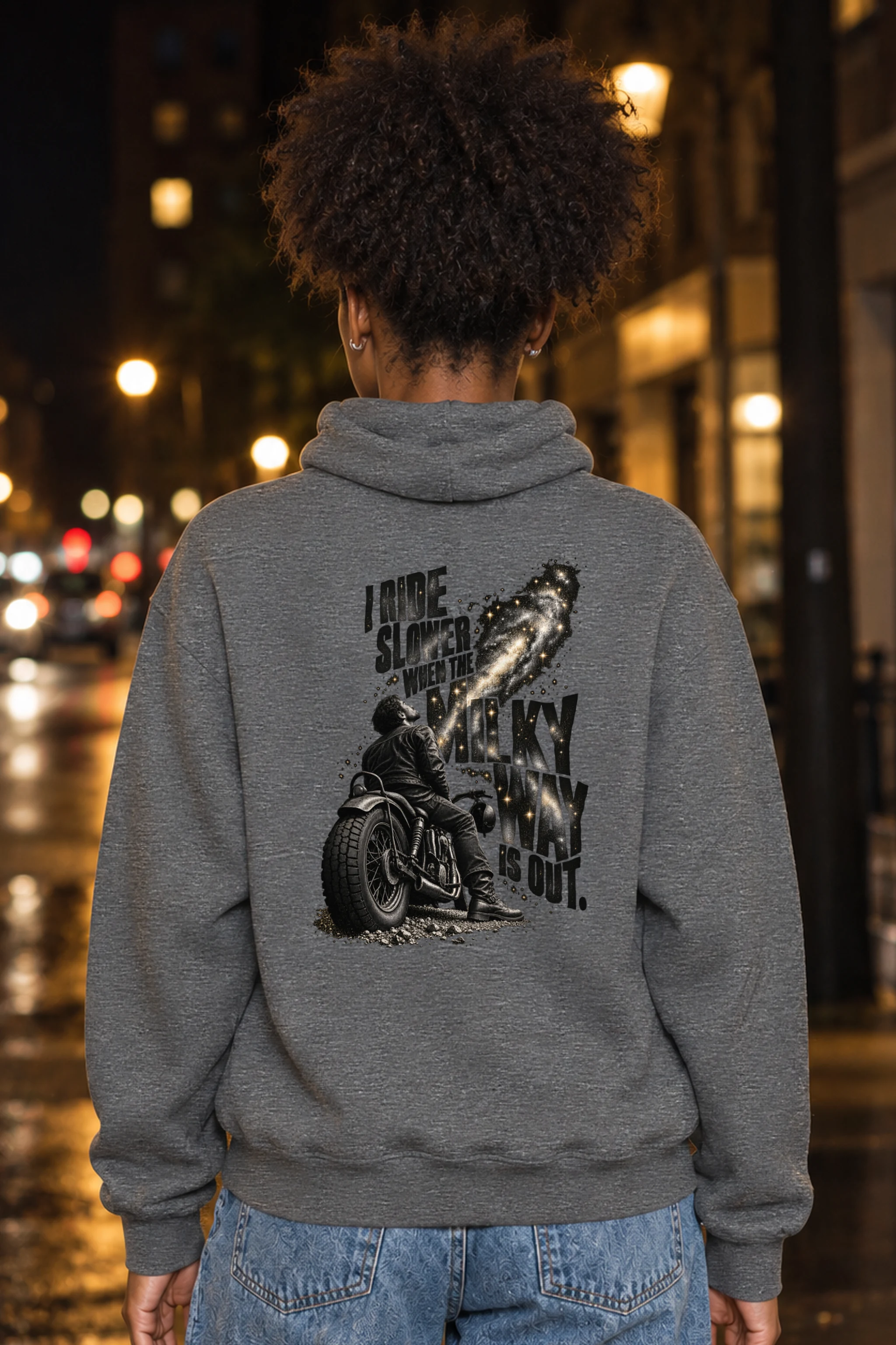 "I Ride Slower Milky Way" Unisex Pullover Hoodie