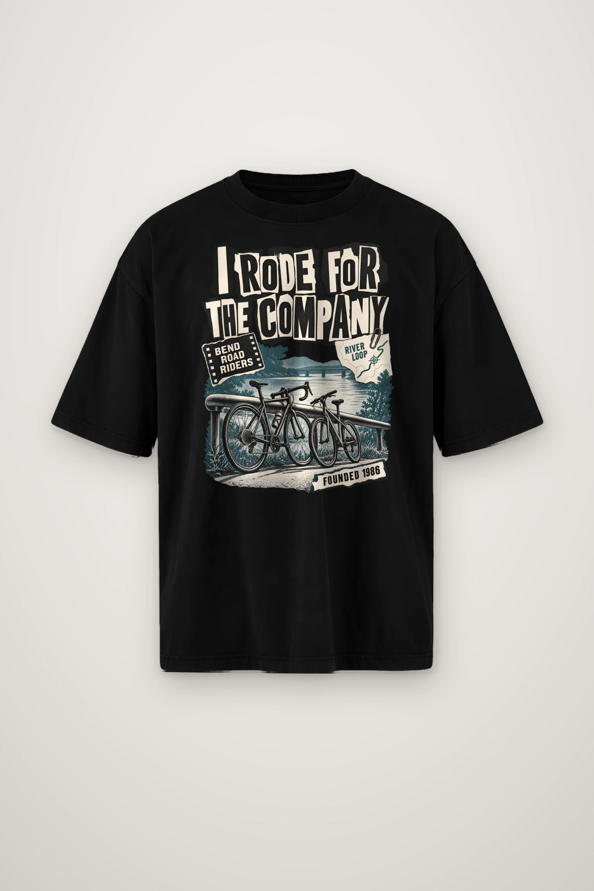"I Rode for the Company" Men's Oversized Heavyweight Crewneck T-Shirt