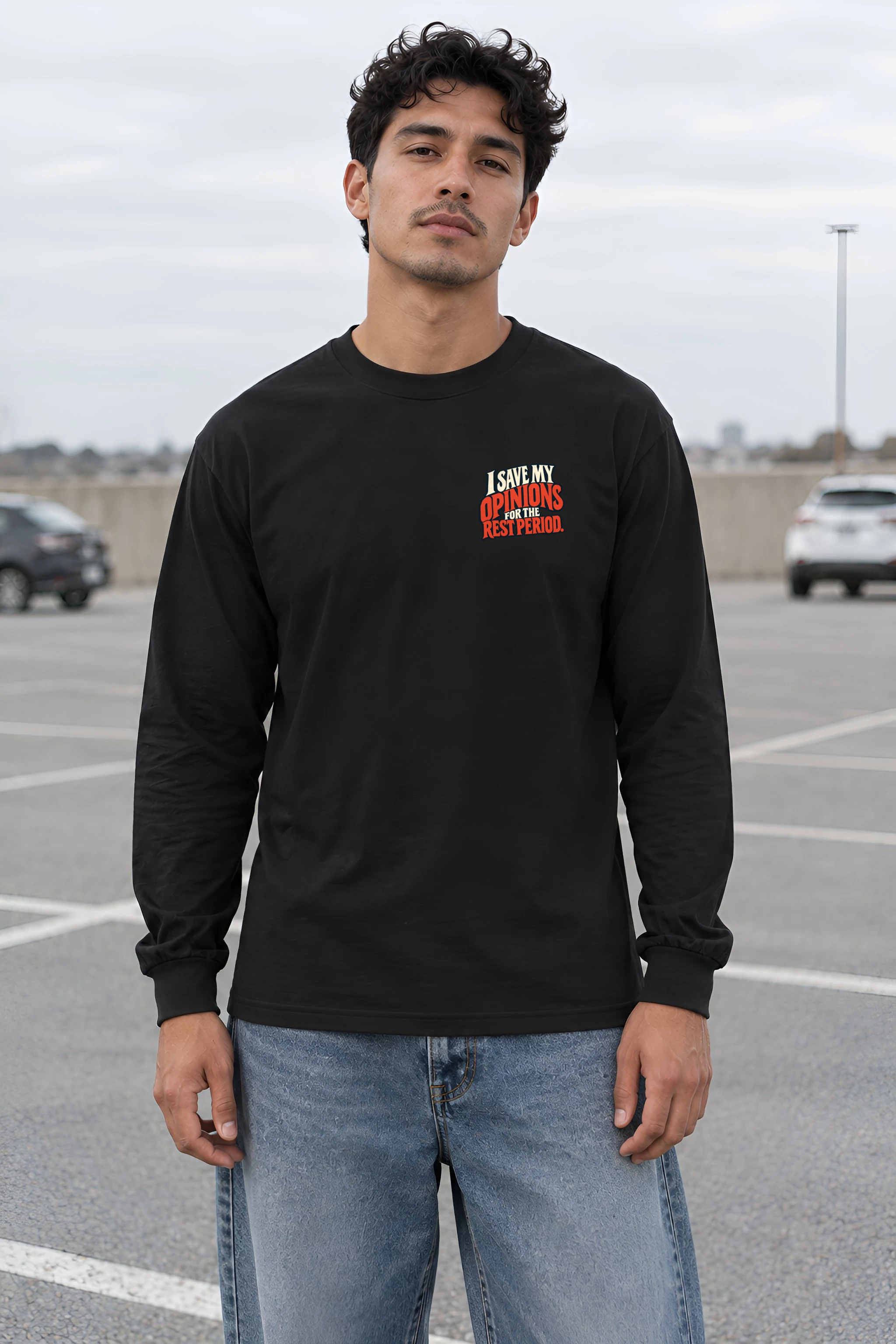 "I Save My Opinions for the Rest Period" Unisex Longsleeve T-shirt