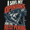 "I Save My Opinions for the Rest Period" Unisex Longsleeve T-shirt