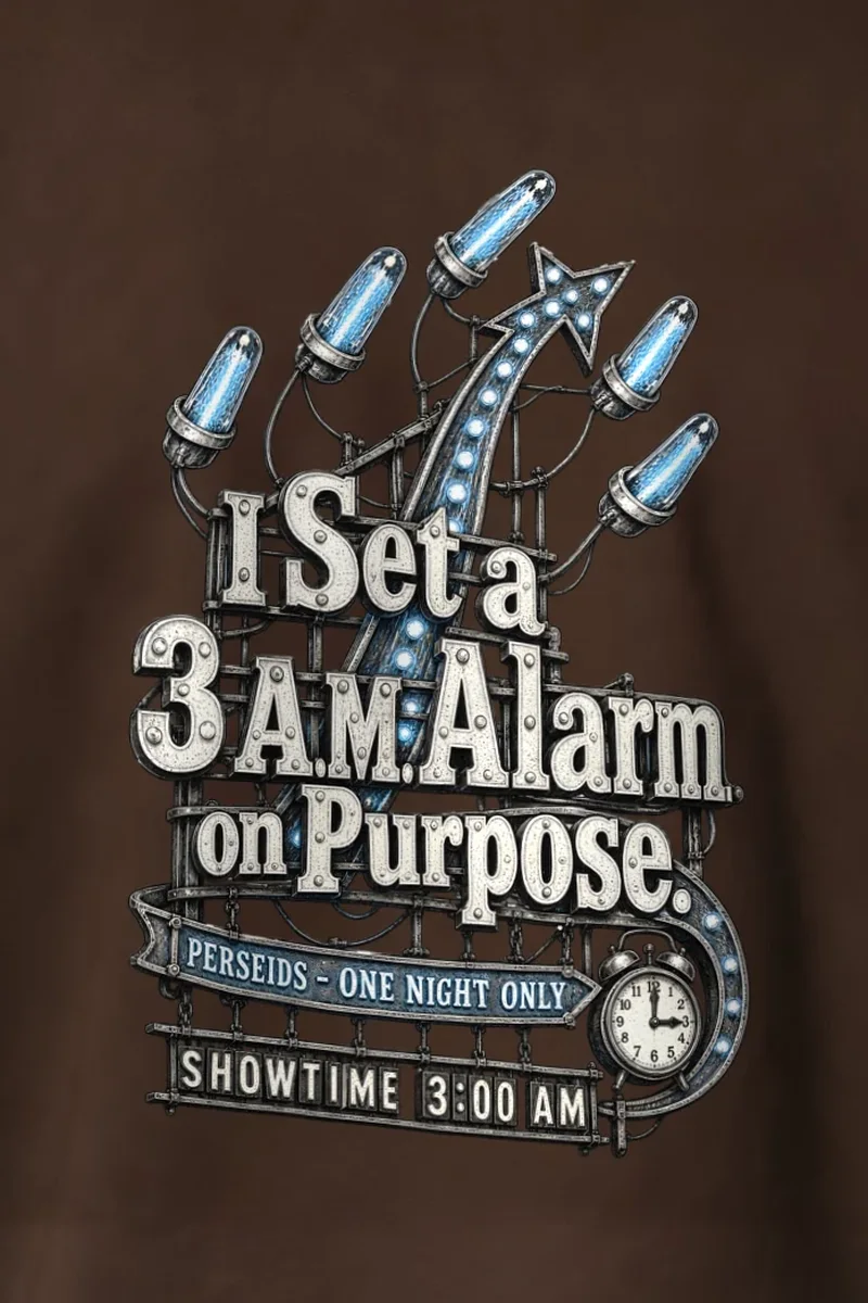 "I Set a 3 A.M. Alarm on Purpose" Heavy Blend Unisex Crewneck Sweatshirt - the graphic up close
