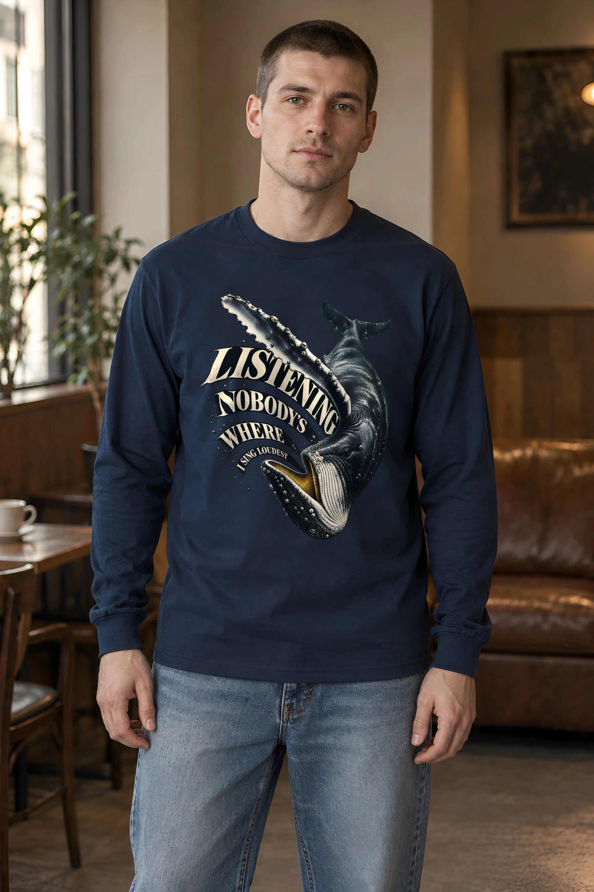 "I Sing Loudest Humpback Whale" Unisex Longsleeve T-shirt