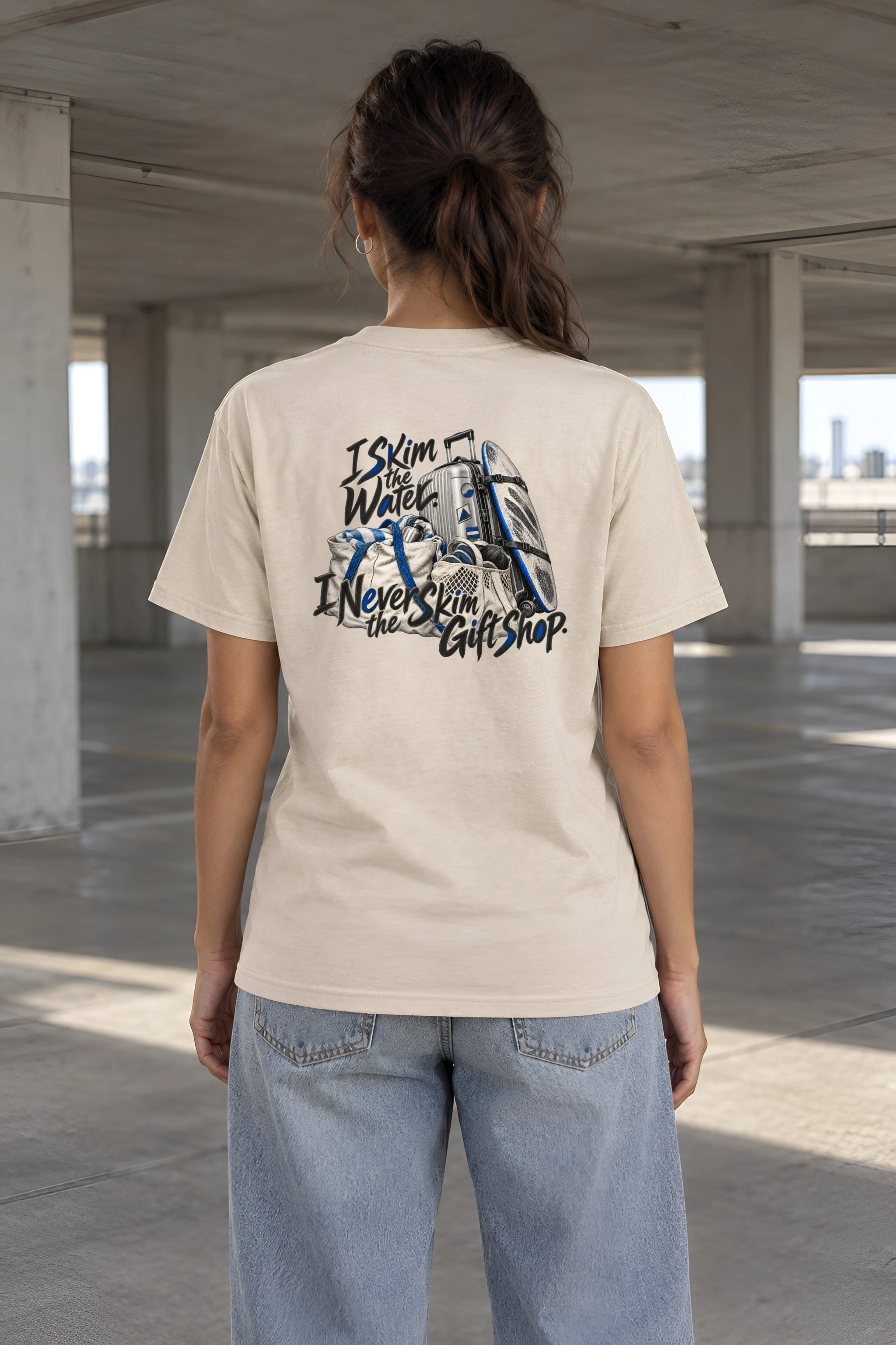 "I Skim the Water" Heavyweight Unisex Crewneck T-shirt