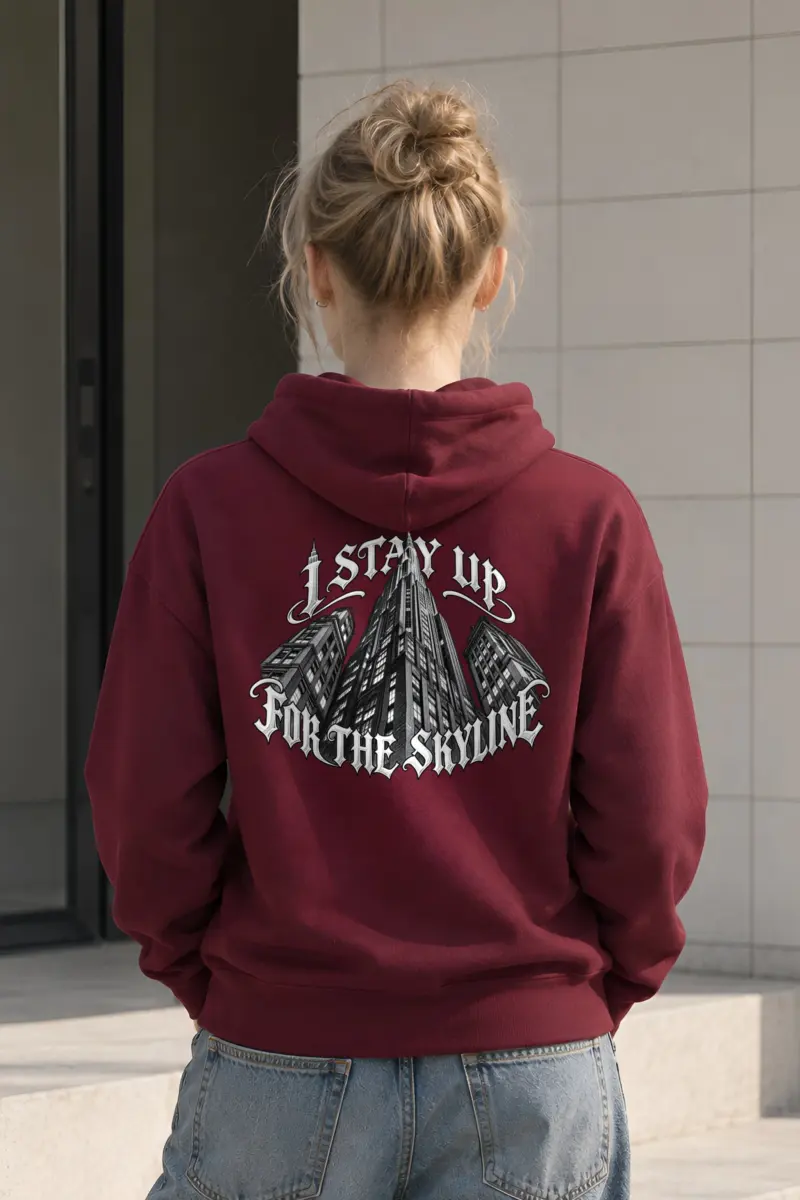 “I Stay Up for the Skyline” Heavy Blend Unisex Pullover Hoodie