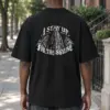 "I Stay Up for the Skyline" Men's Oversized Heavyweight Crewneck T-Shirt