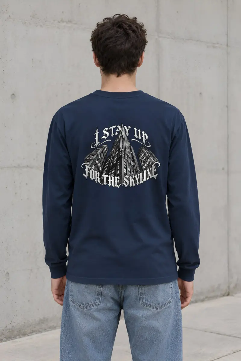 “I Stay Up for the Skyline” Unisex Longsleeve T-shirt