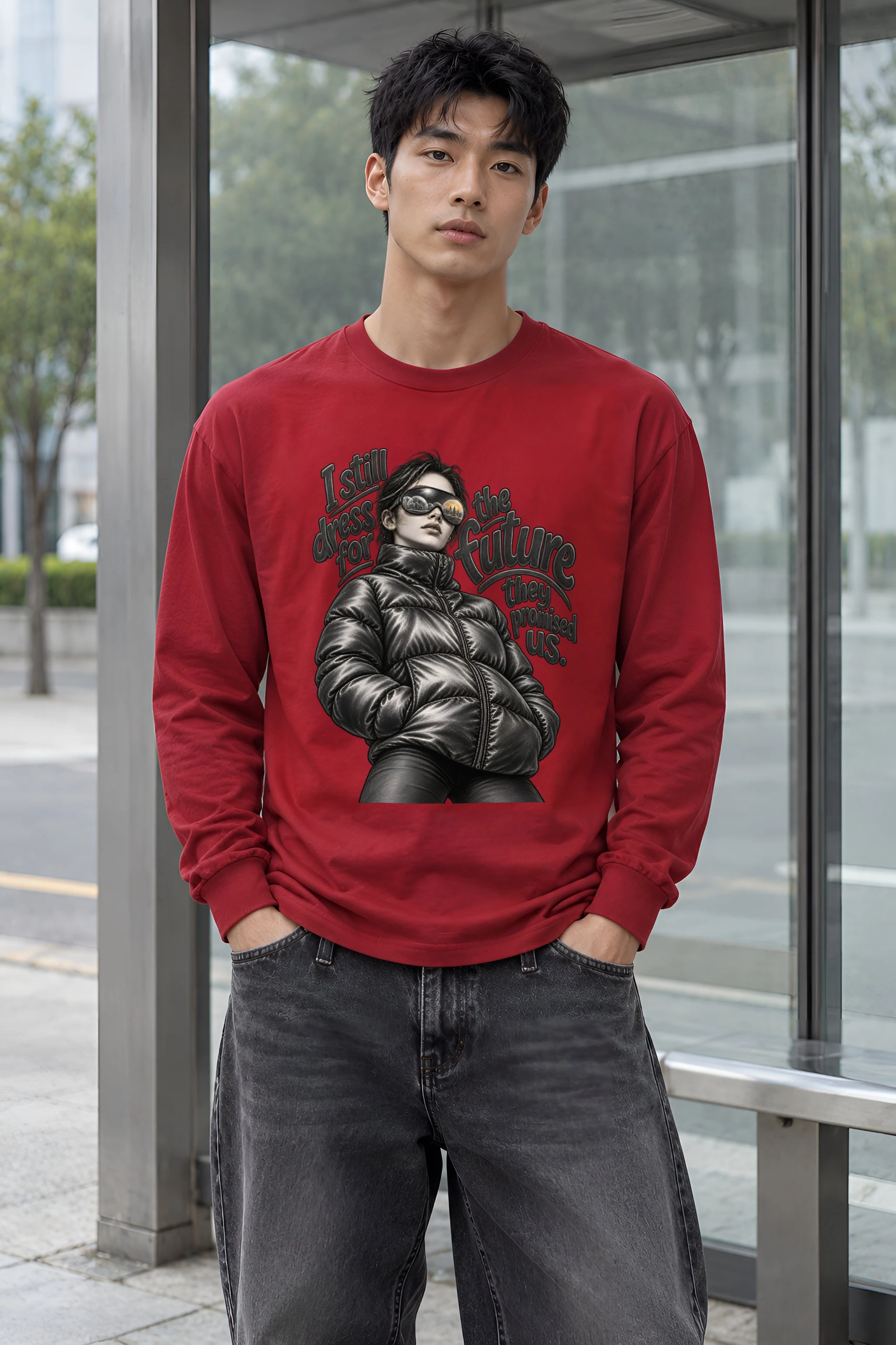 "I Still Dress for the Future" Unisex Longsleeve T-shirt