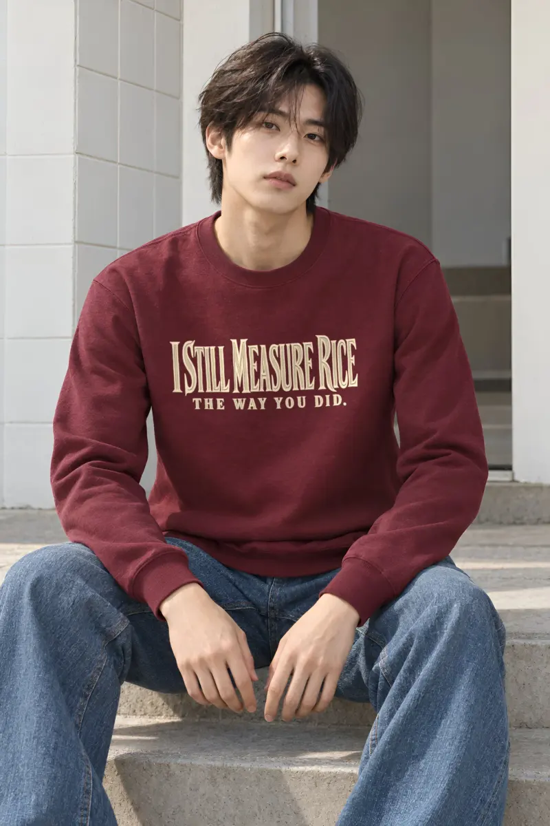 "I Still Measure Rice" Heavy Blend Unisex Crewneck Sweatshirt