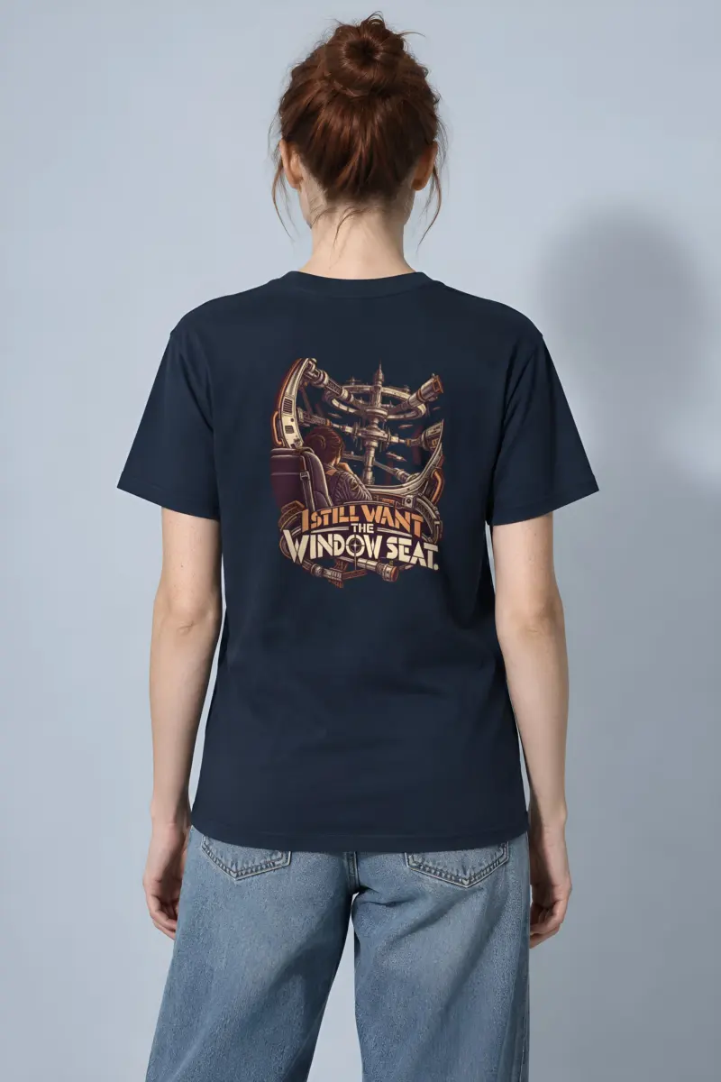 “I Still Want the Window Seat” Heavyweight Unisex Crewneck T-shirt