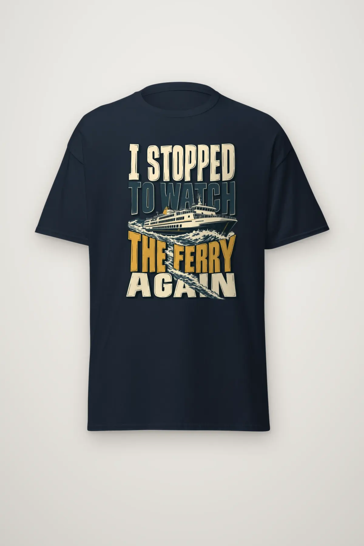"I Stopped To Watch The Ferry Again" Heavyweight Unisex Crewneck T-shirt