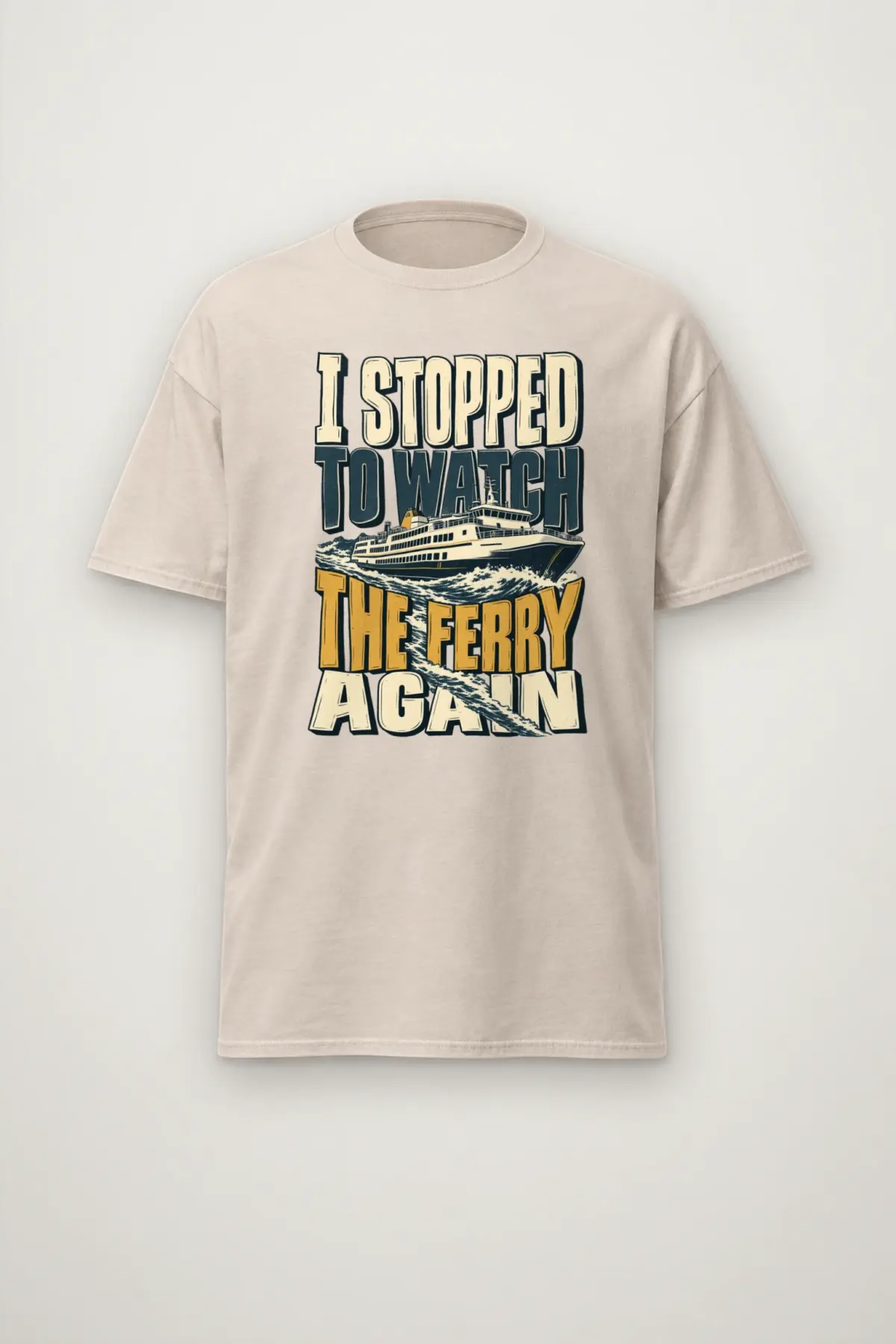 "I Stopped To Watch The Ferry Again" Heavyweight Unisex Crewneck T-shirt