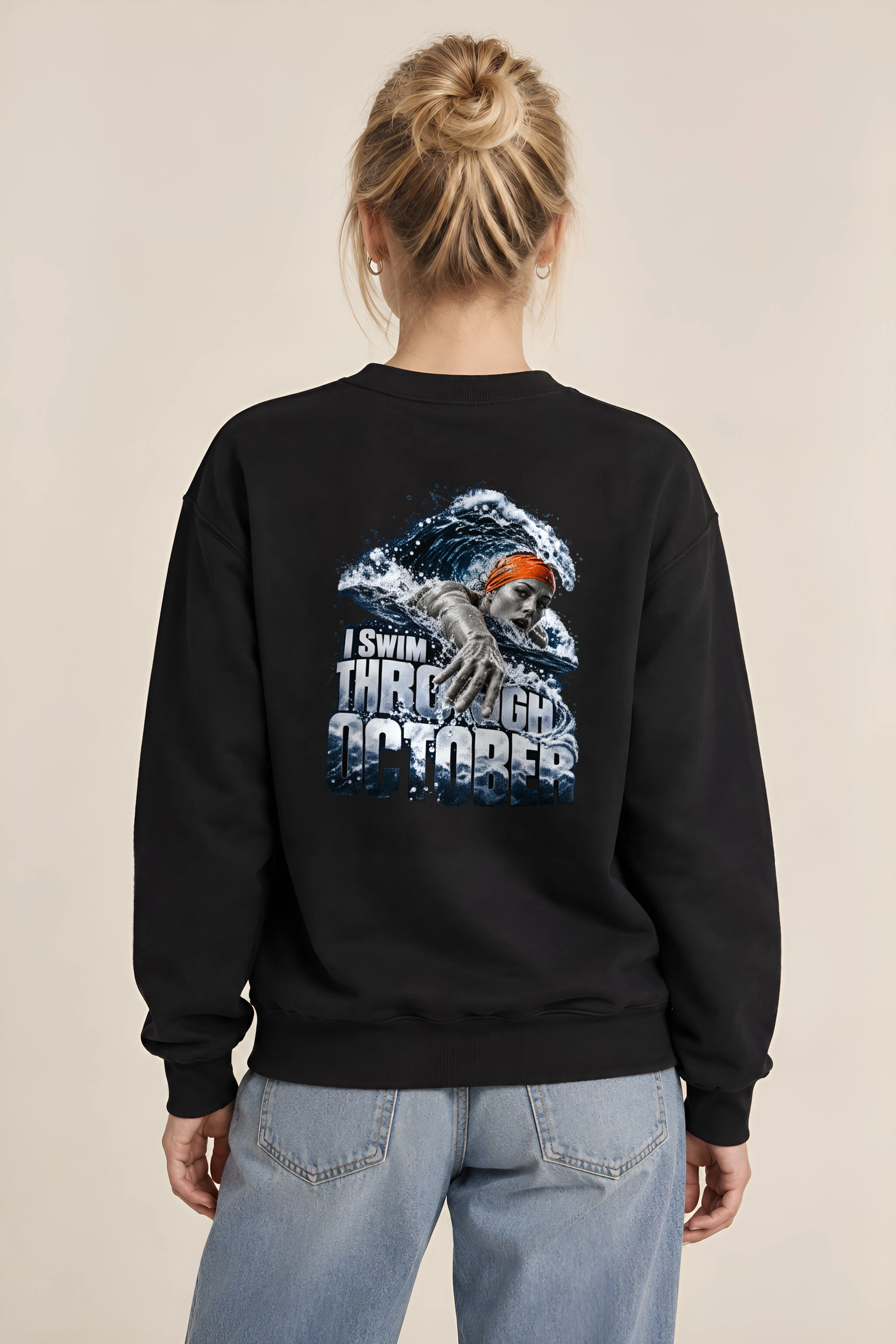 "I Swim Through October" 1 Crewneck Sweatshirt