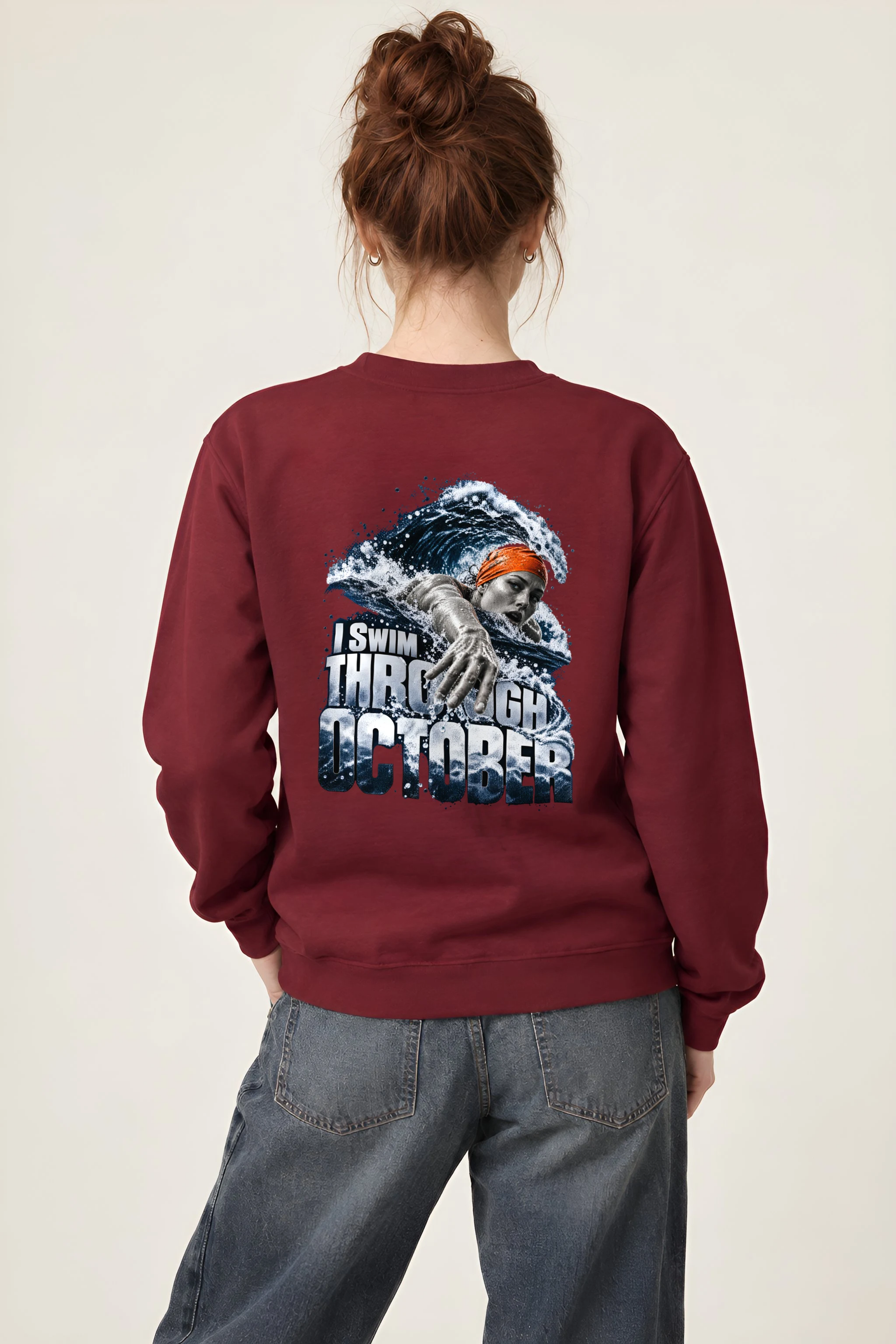 "I Swim Through October" 1 Crewneck Sweatshirt