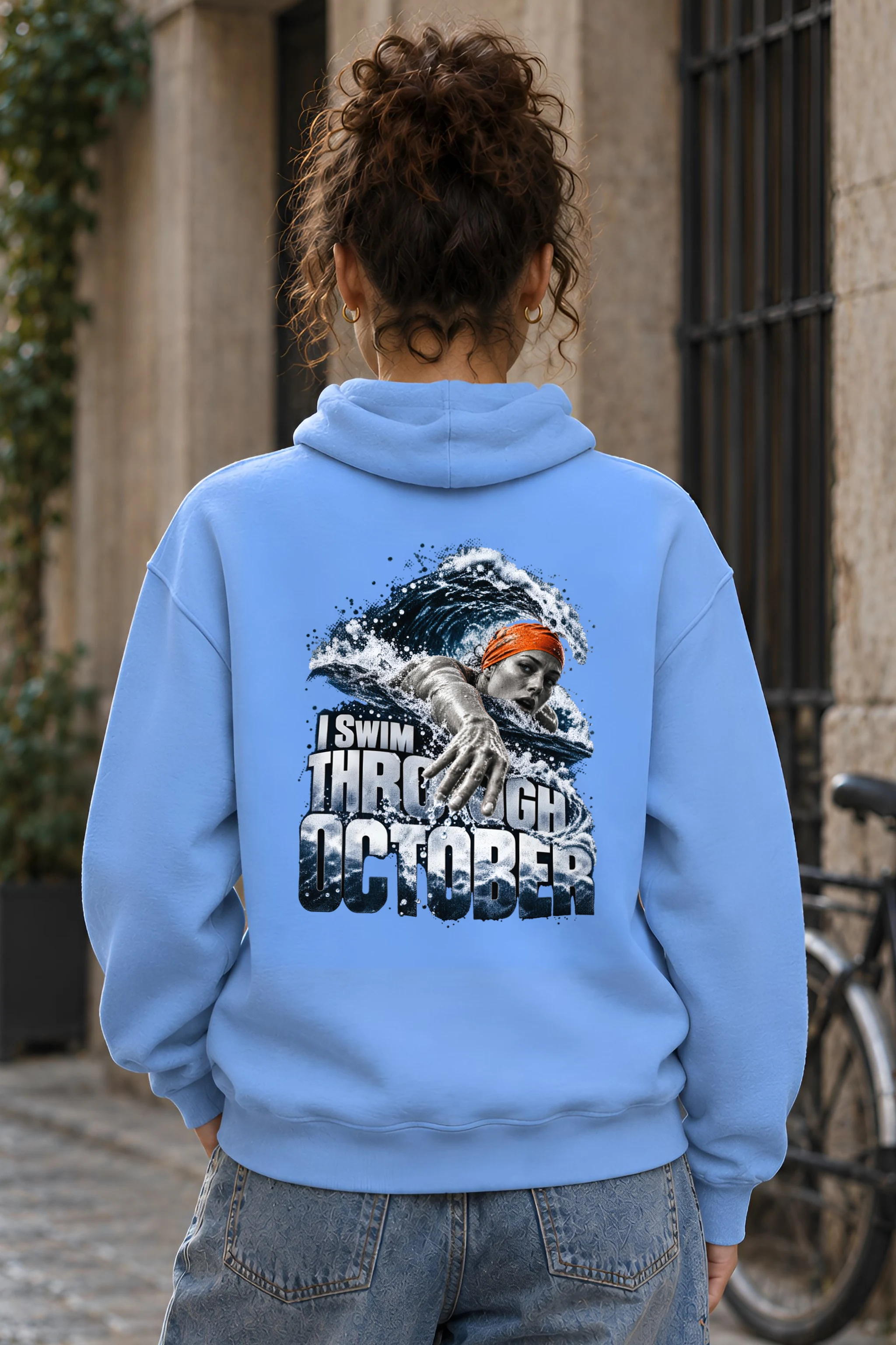 "I Swim Through October" Heavy Blend Unisex Pullover Hoodie